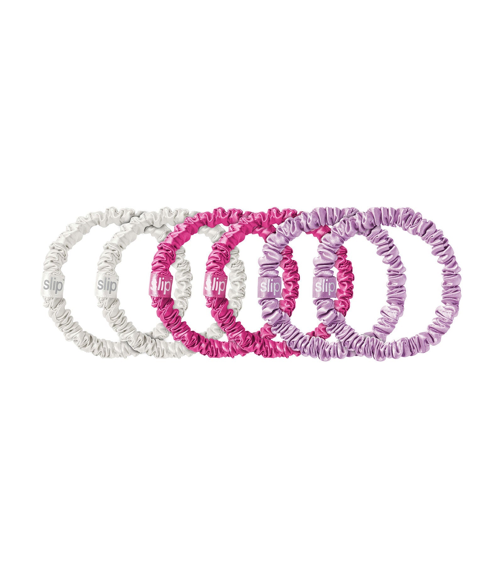 A+O X SLIP SILK SKINNY SCRUNCHIE SET