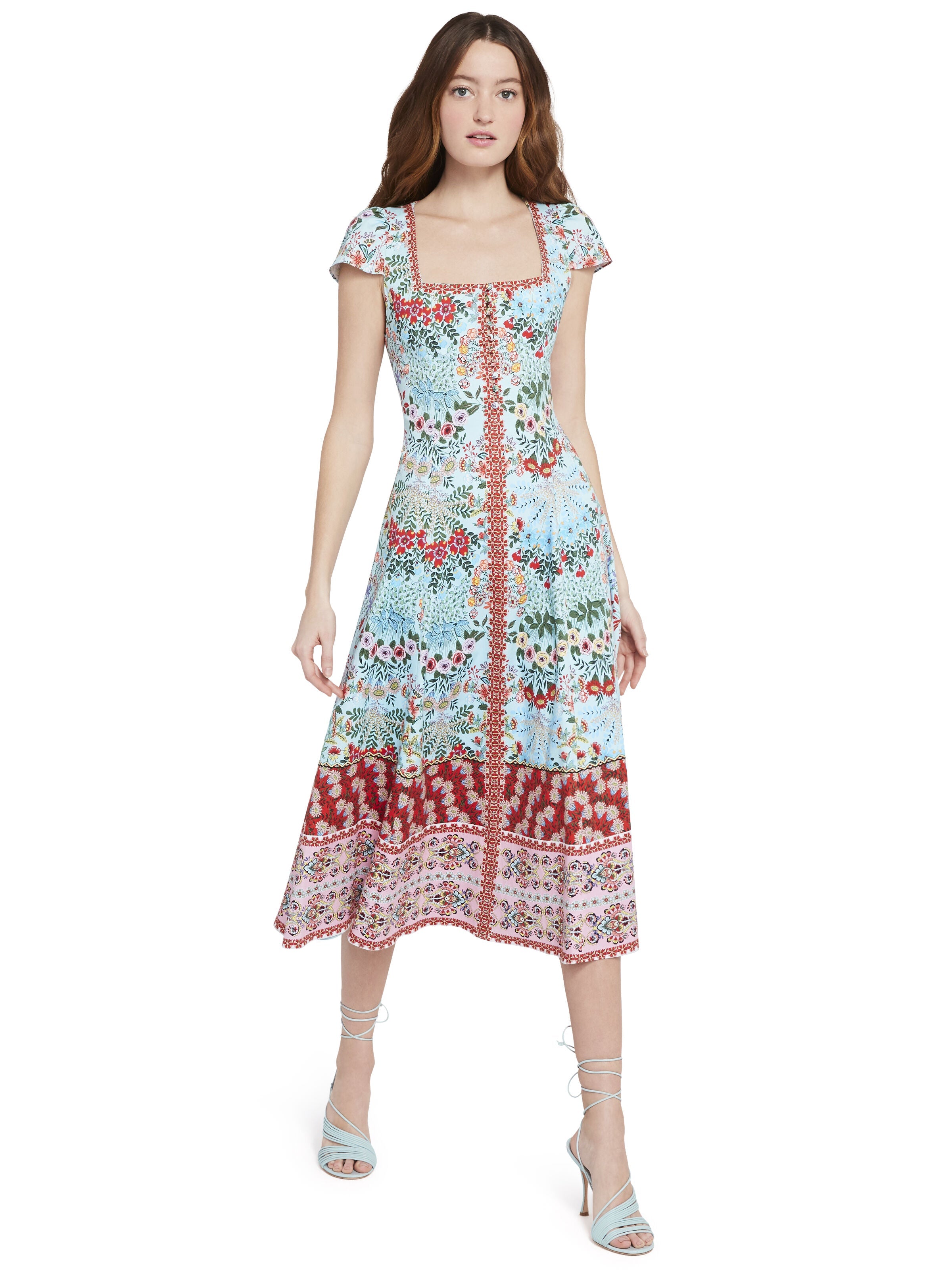 ESTRELLA FLORAL MIDI DRESS