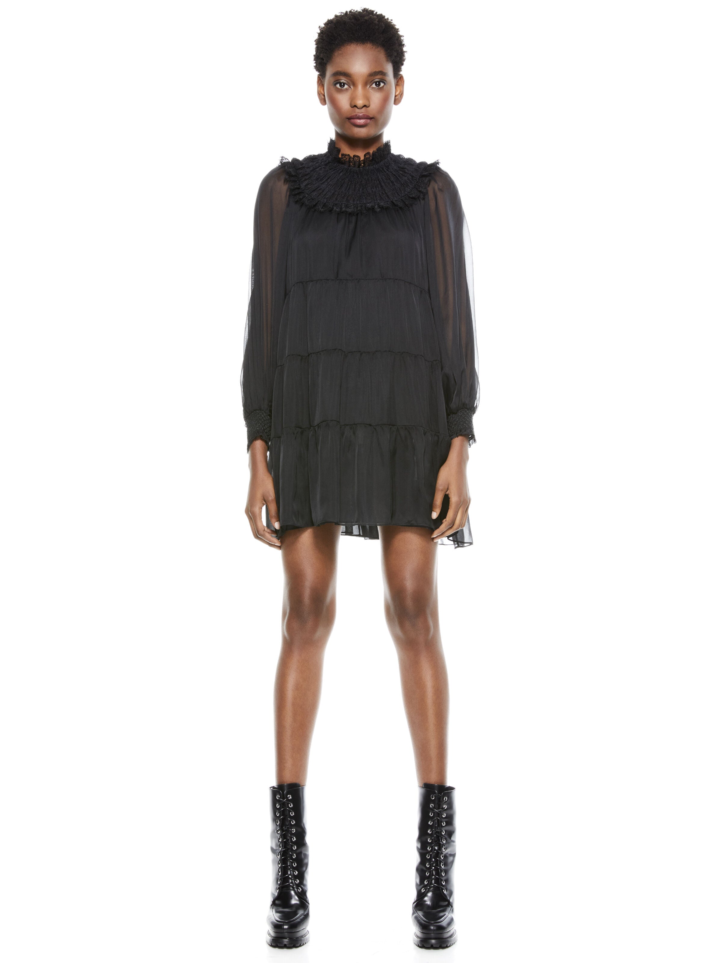 KELLYANN SMOCKED MINI DRESS