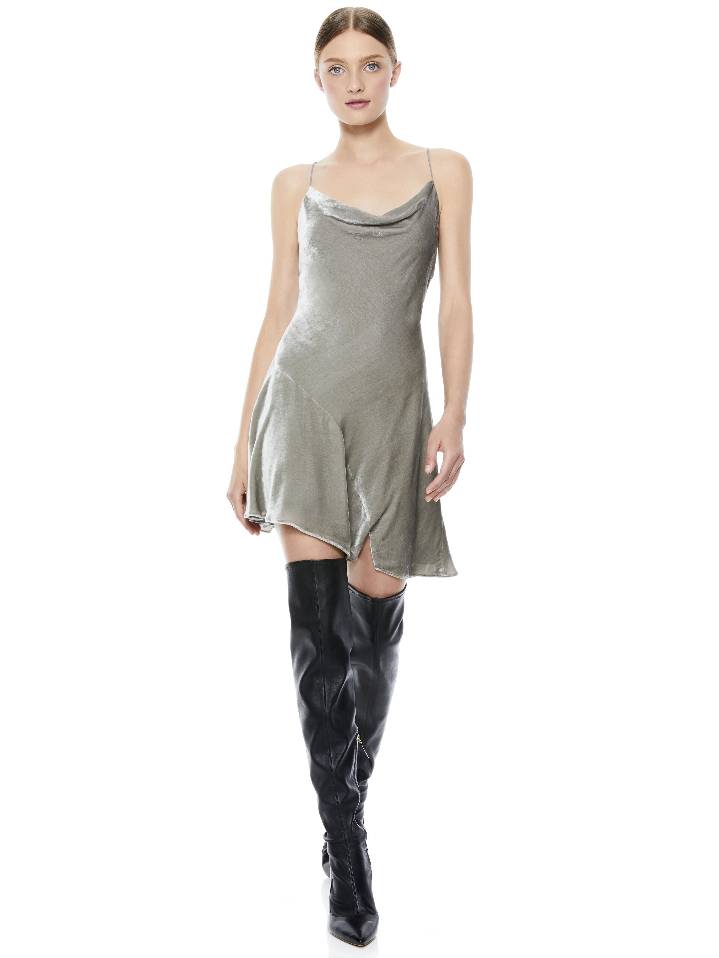 CARMELINA VELVET SLIP DRESS