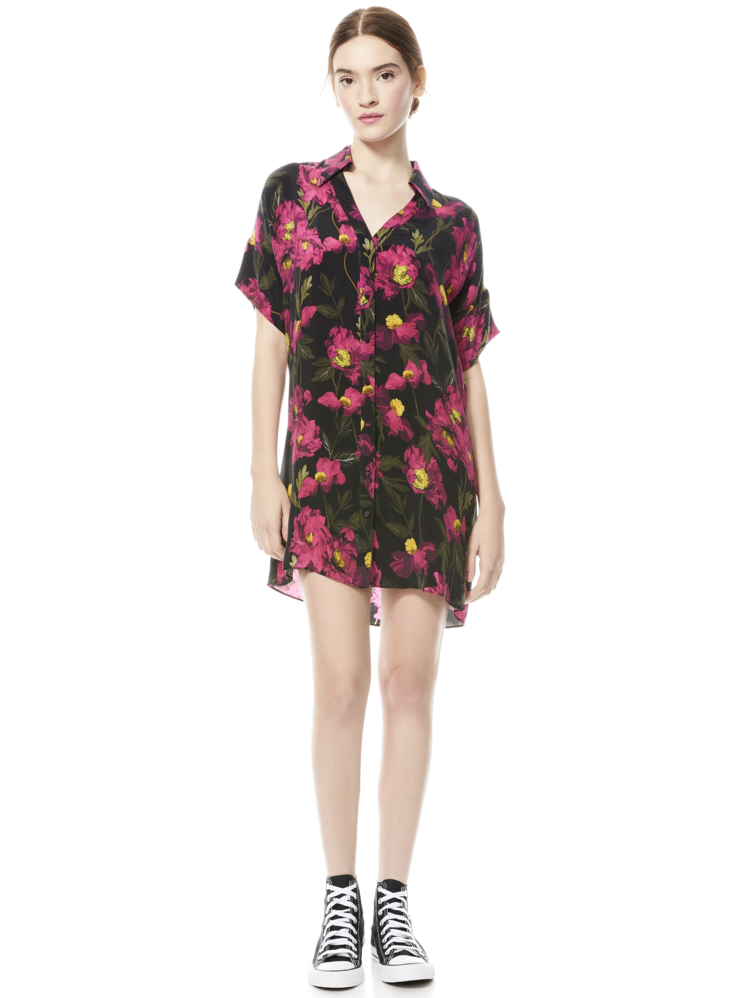 LUCETTE FLORAL MINI SHIRTDRESS