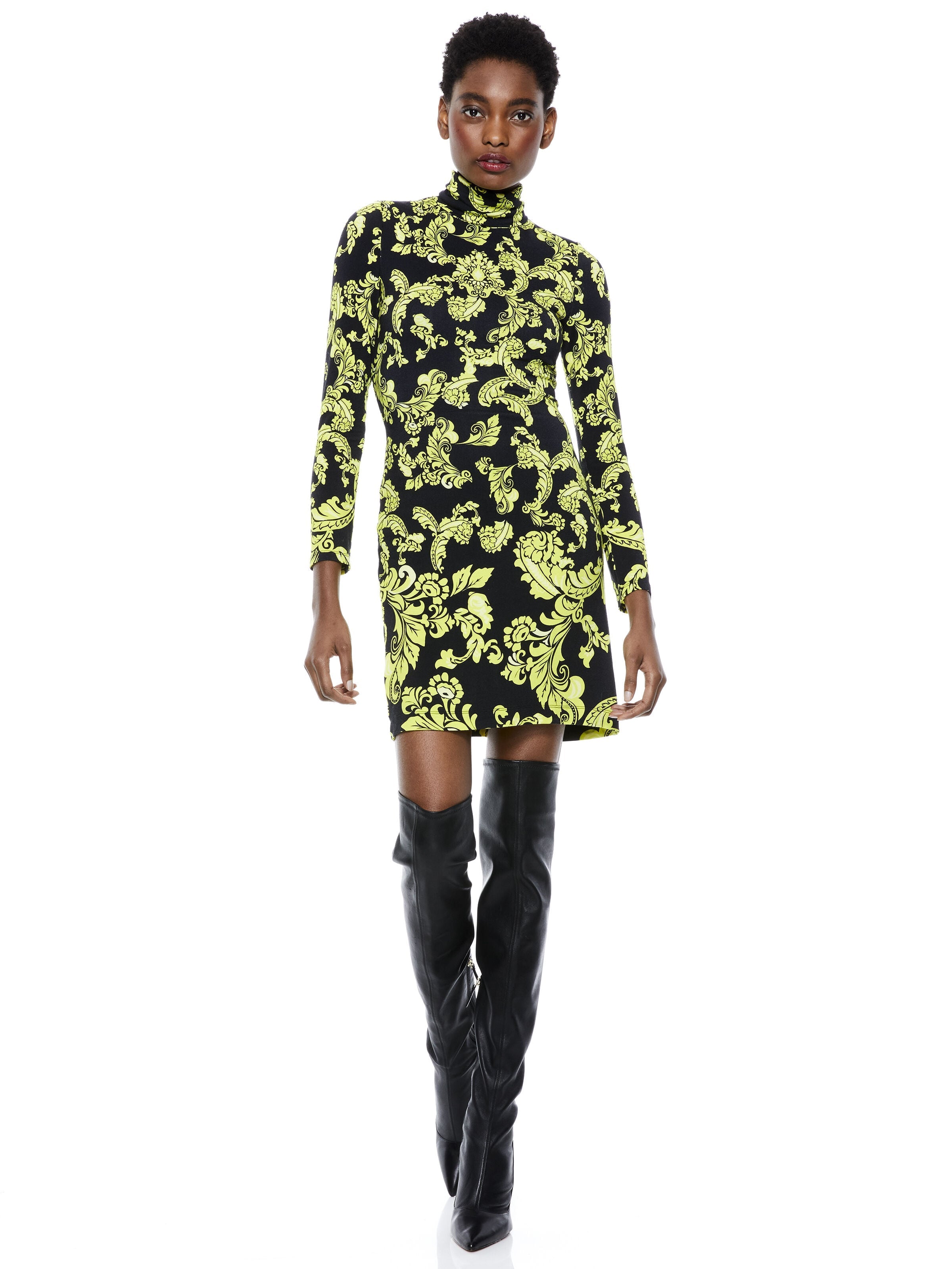 DELORA TURTLENECK MINI DRESS