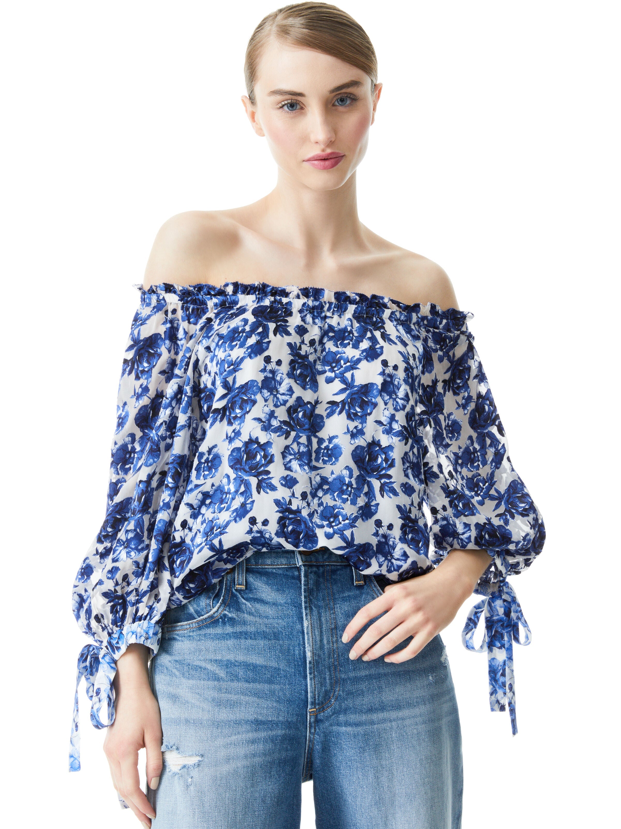 ALTA FLORAL OFF THE SHOULDER BLOUSE