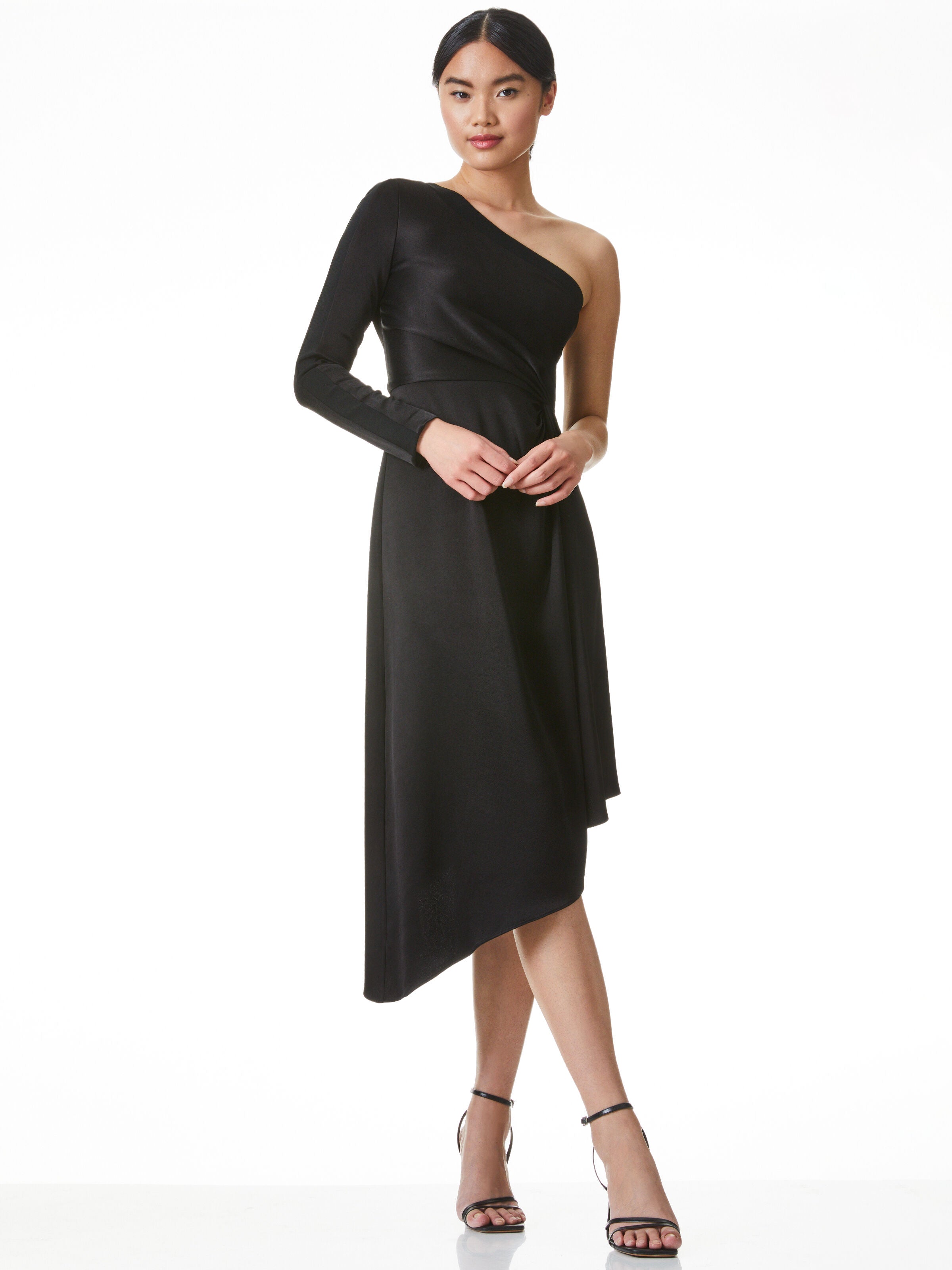 DORA ASYMMETRICAL OFF THE SHOULDER DRESS