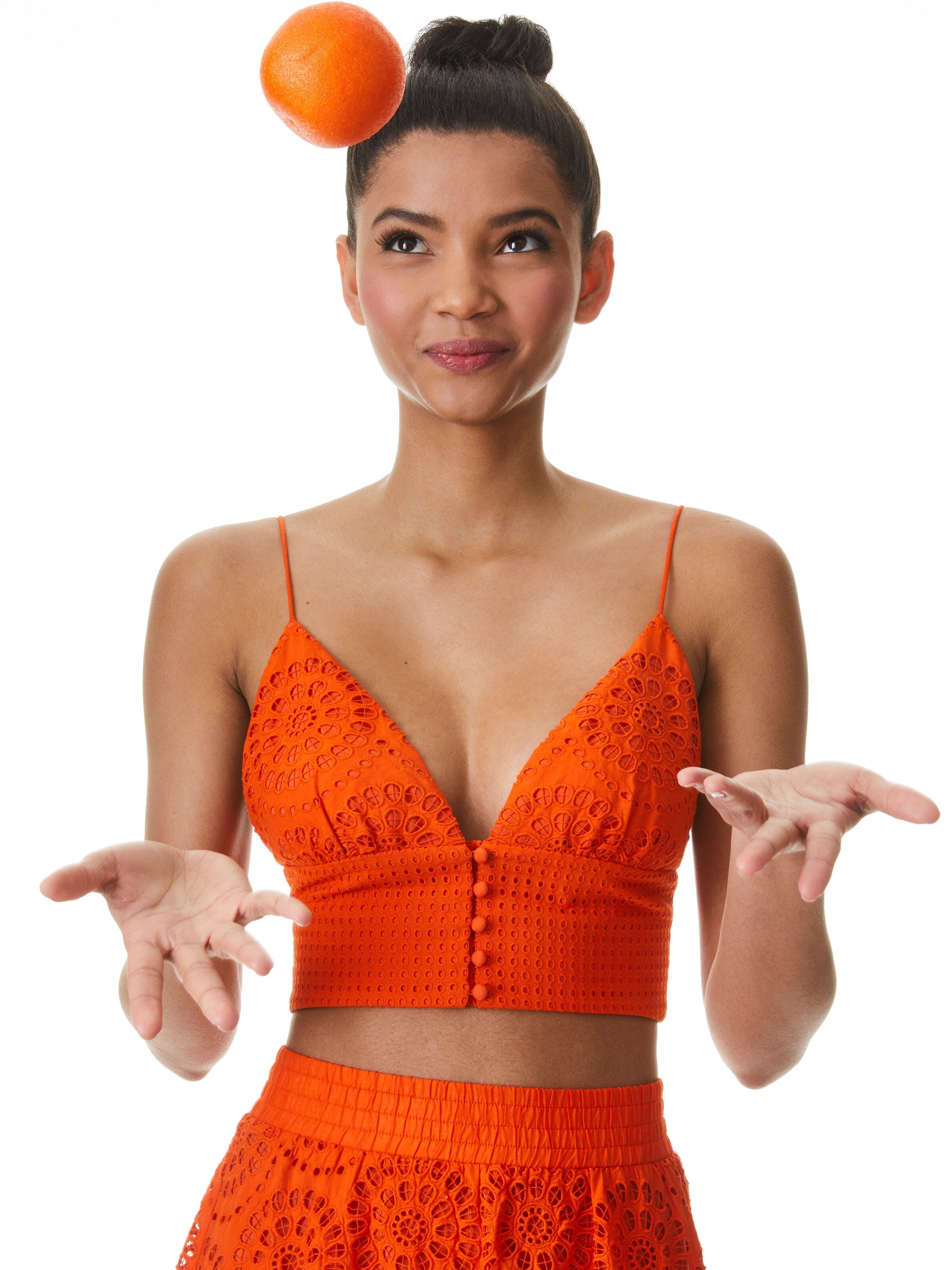 ADELAIDE BUTTON FRONT CROP TOP