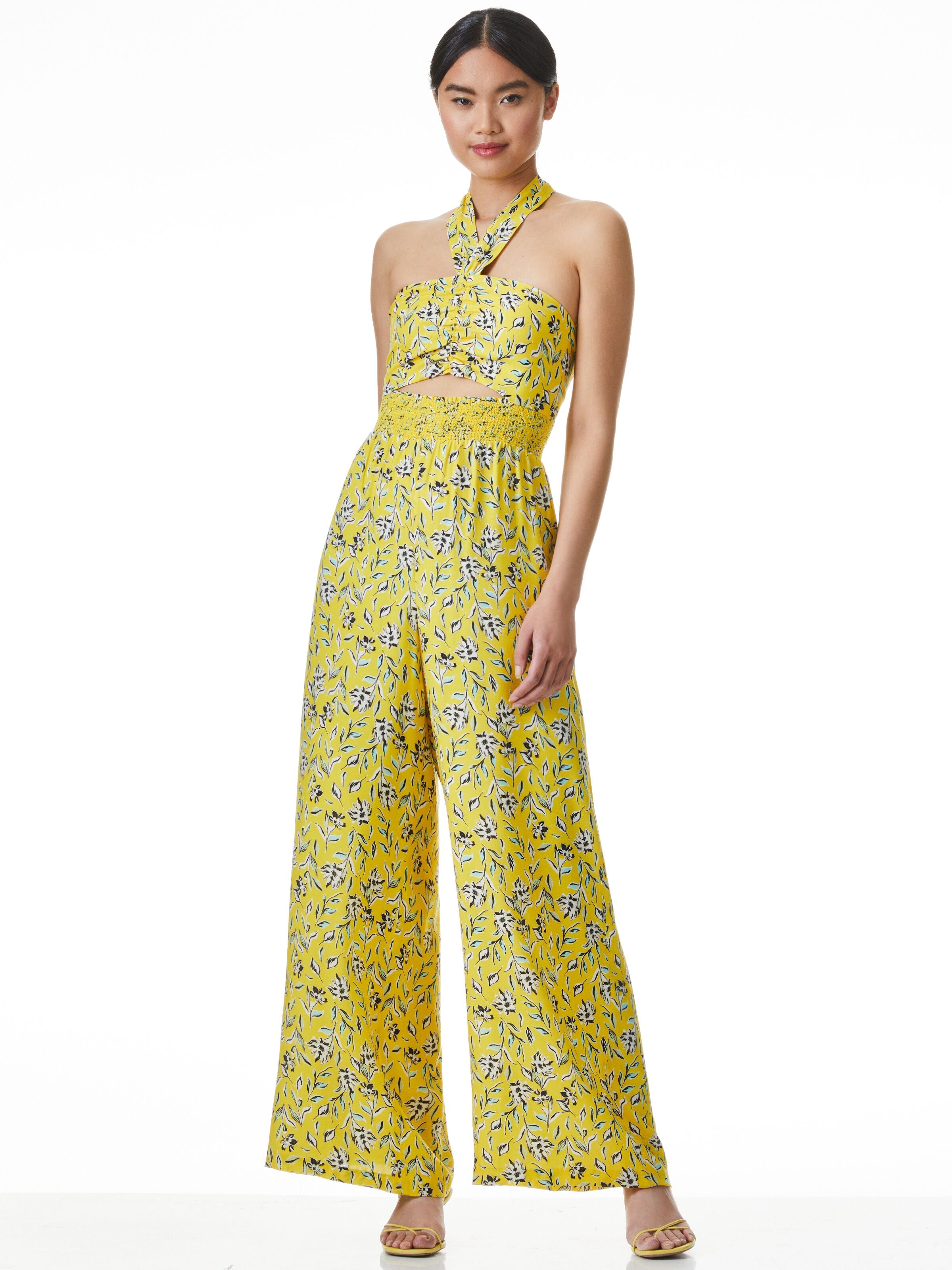 ADLER FLORAL HALTER JUMPSUIT