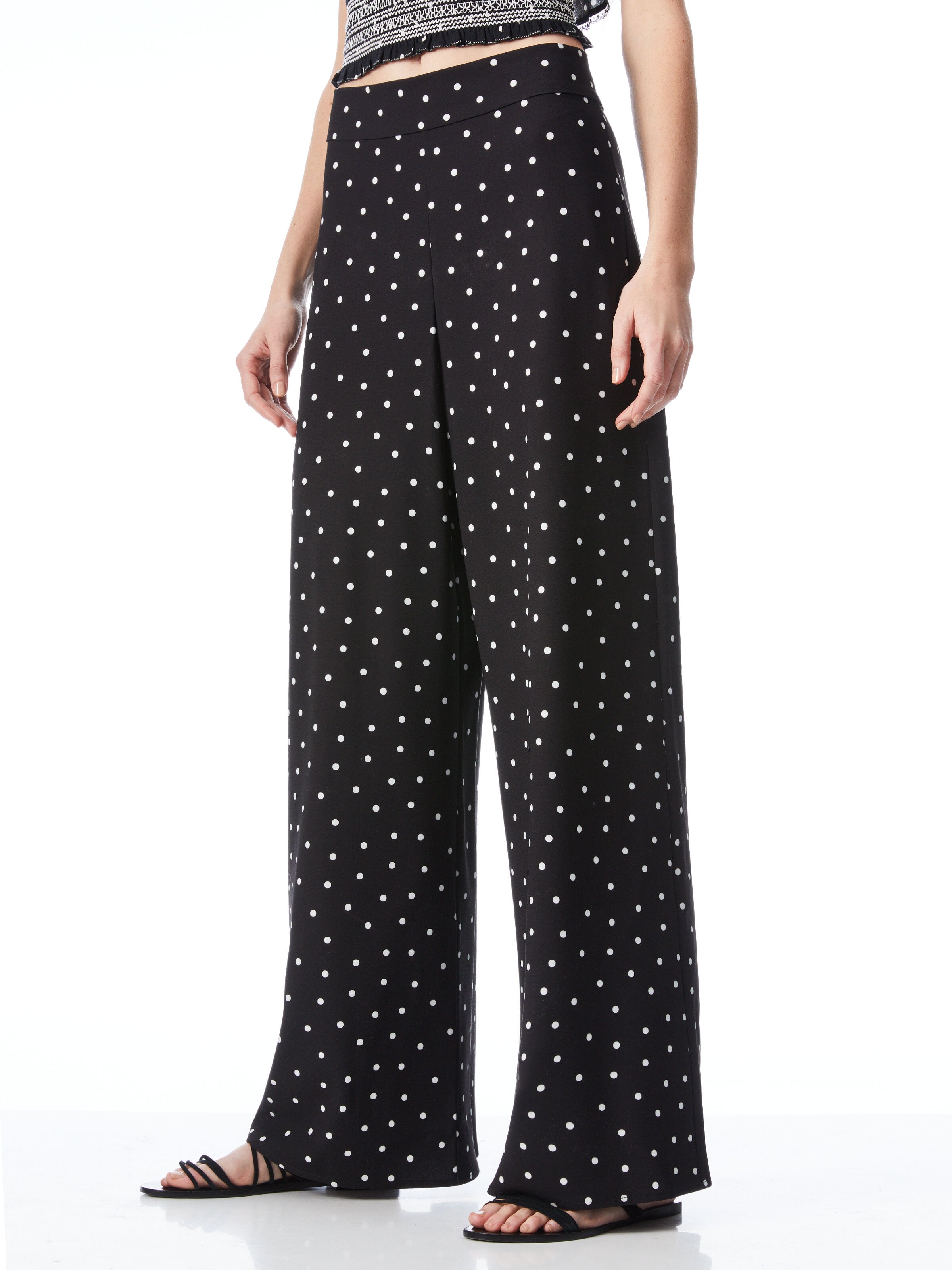 ATHENA POLKA DOT WIDE LEG PANT