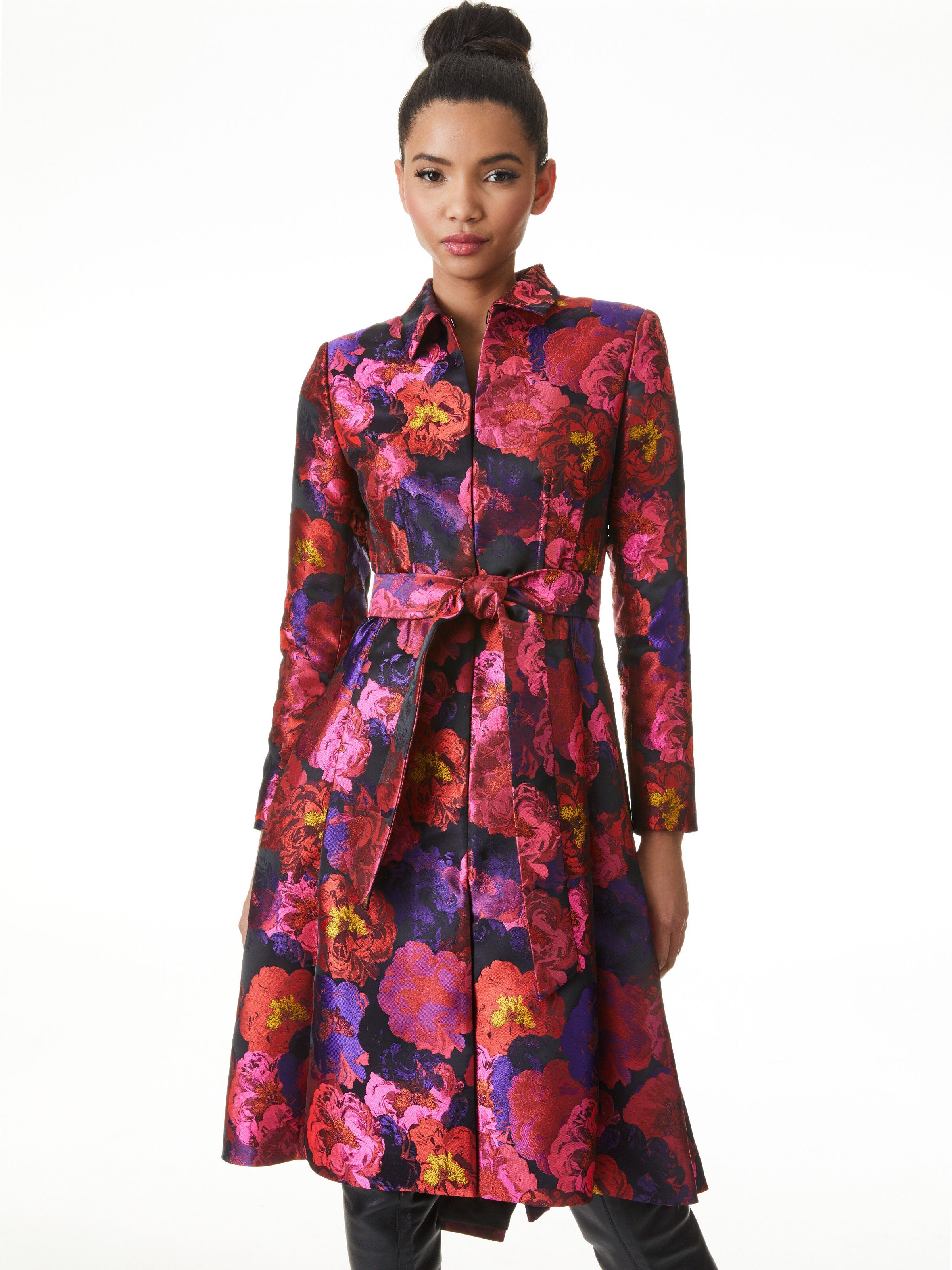 BAIN FLORAL HIGH LOW COAT