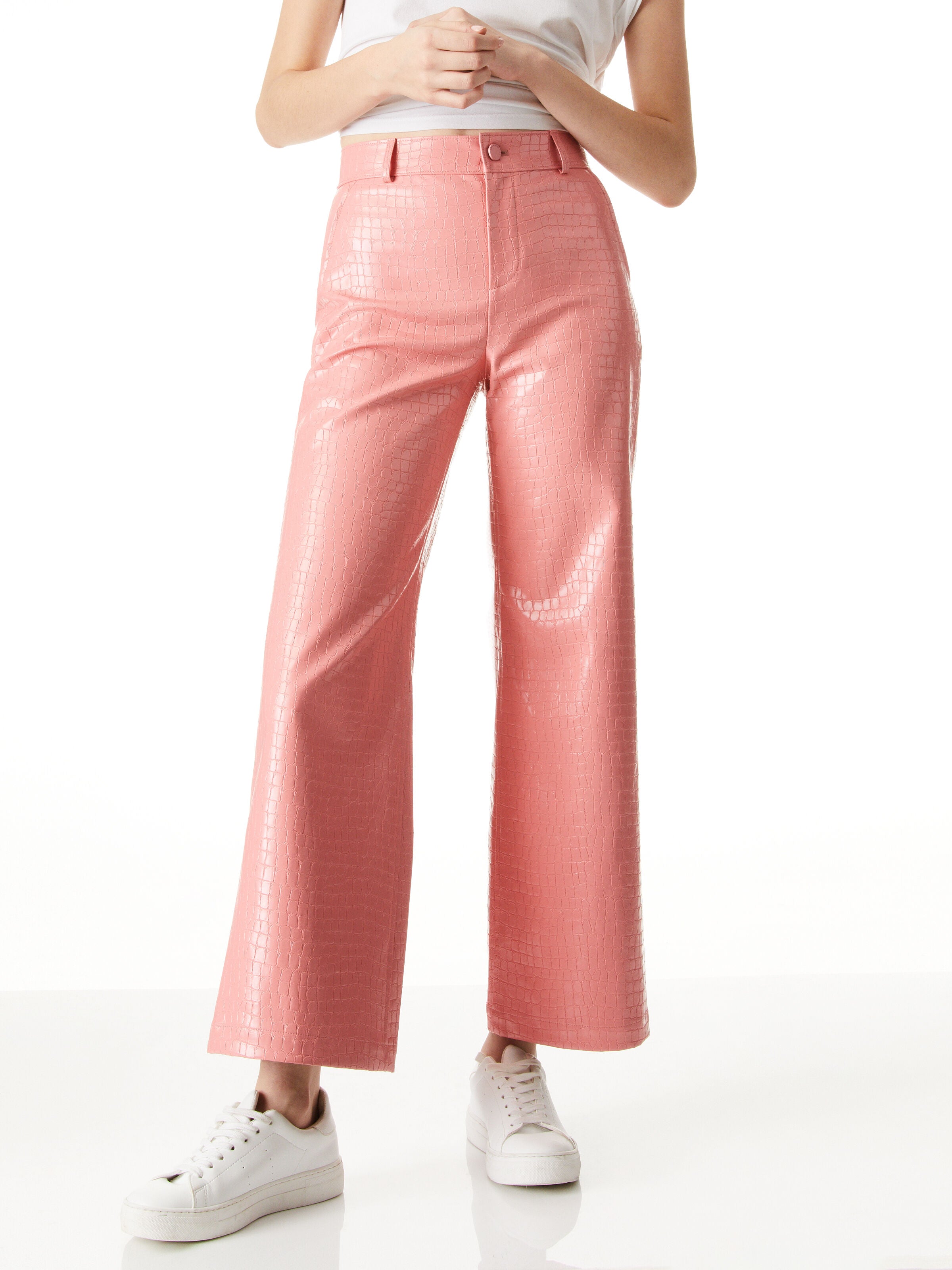 TRENT VEGAN CROC CROPPED PANT