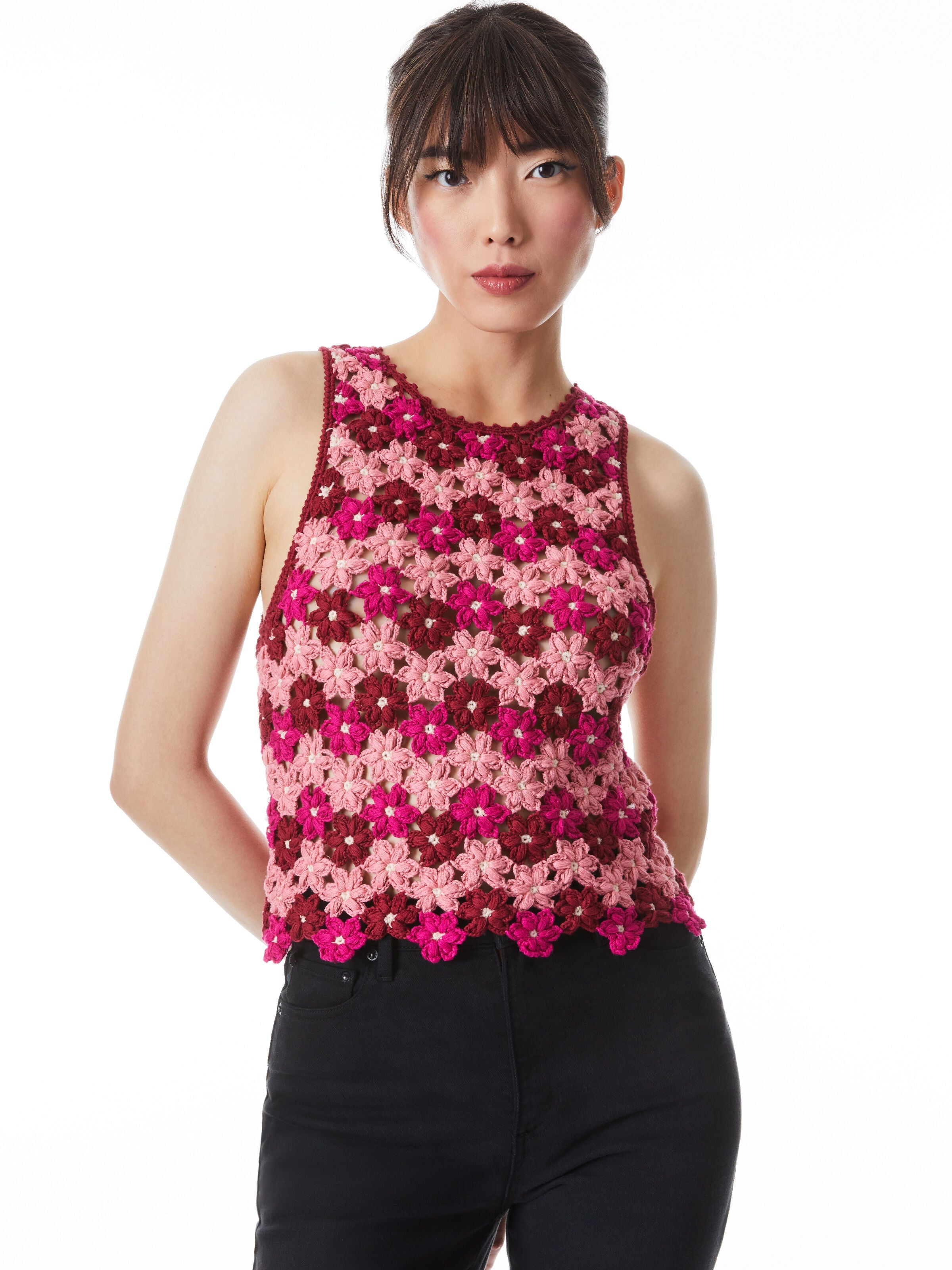 REVA FLOWER CROCHET SHELL