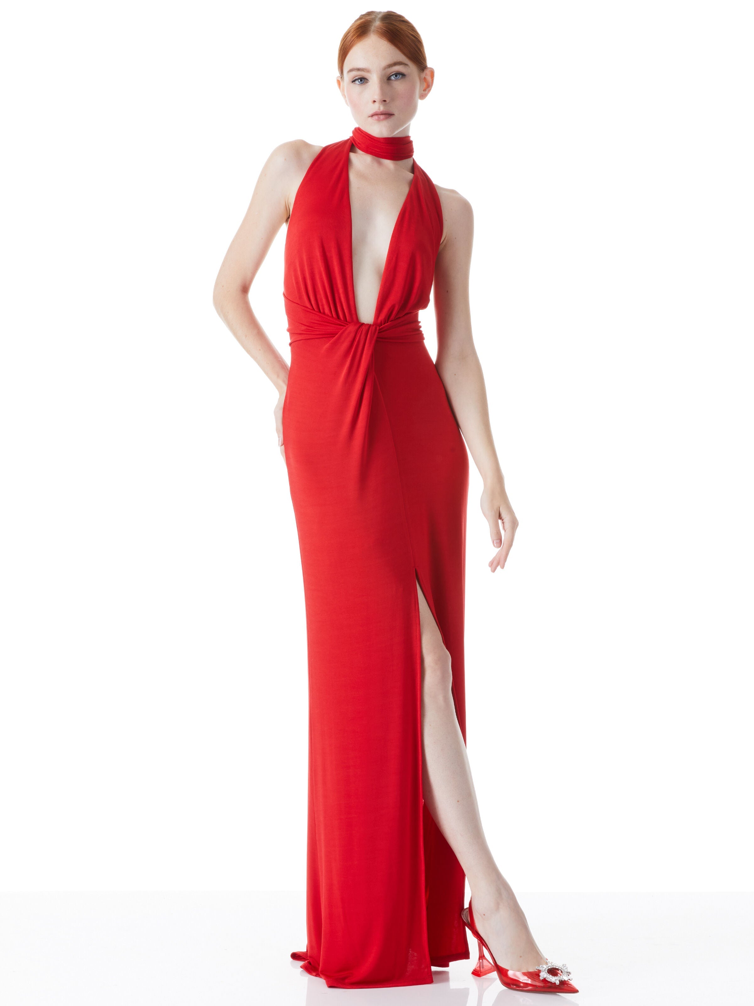 RESSE TIE NECK GOWN