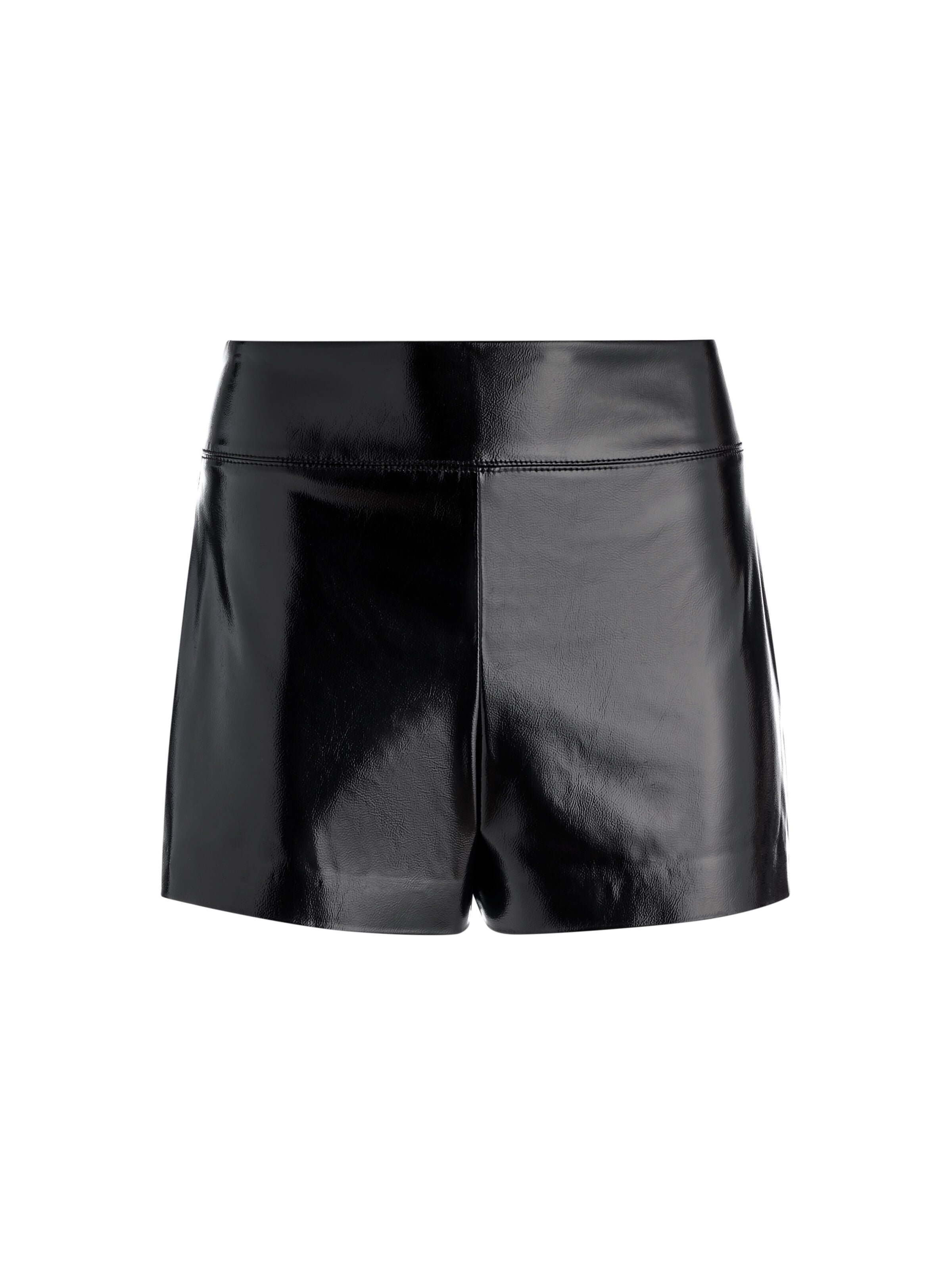 DONALD VEGAN LEATHER HIGH WAISTED SHORT