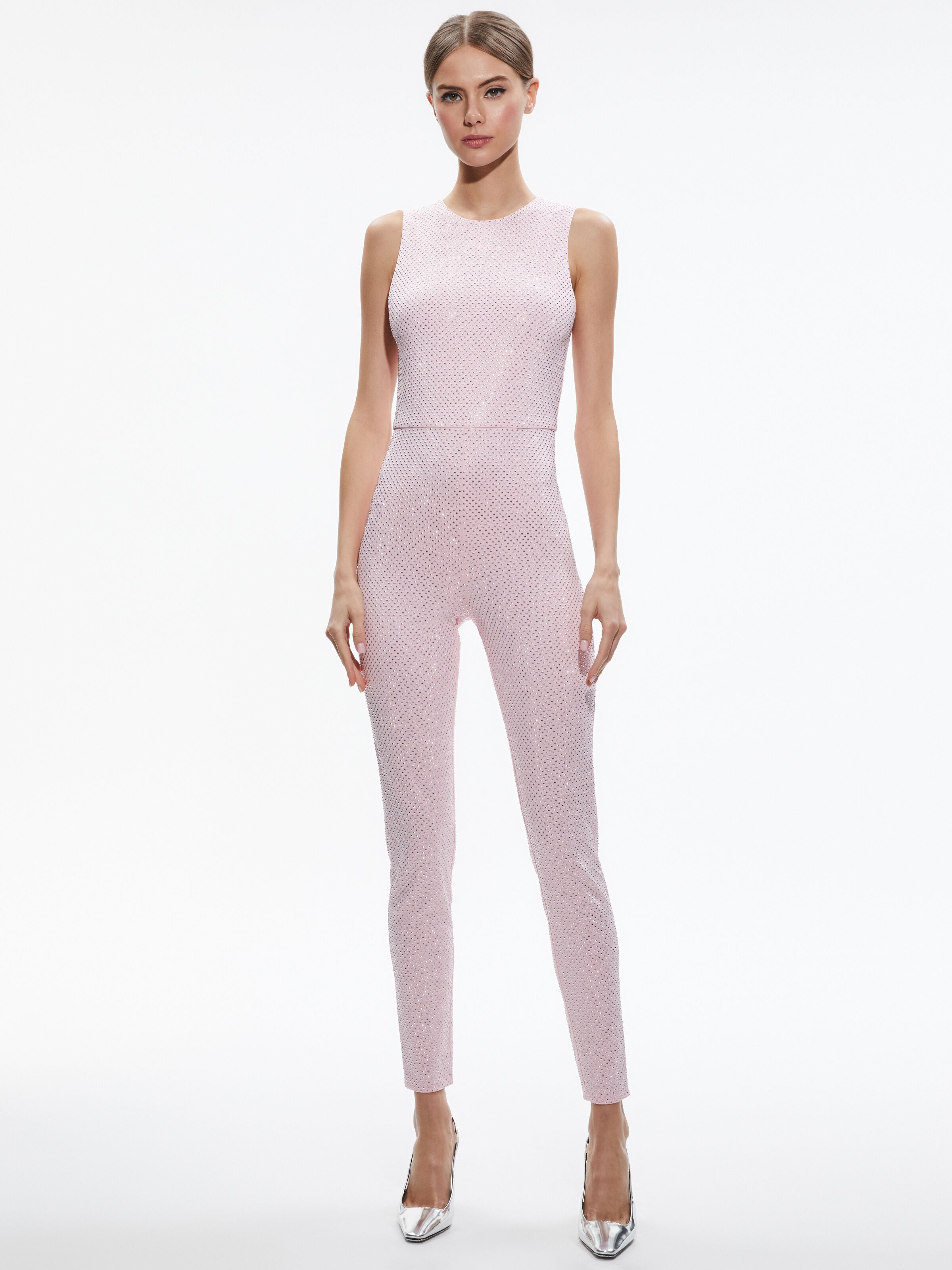 FREDDIE CREWNECK EMBELLISHED CATSUIT