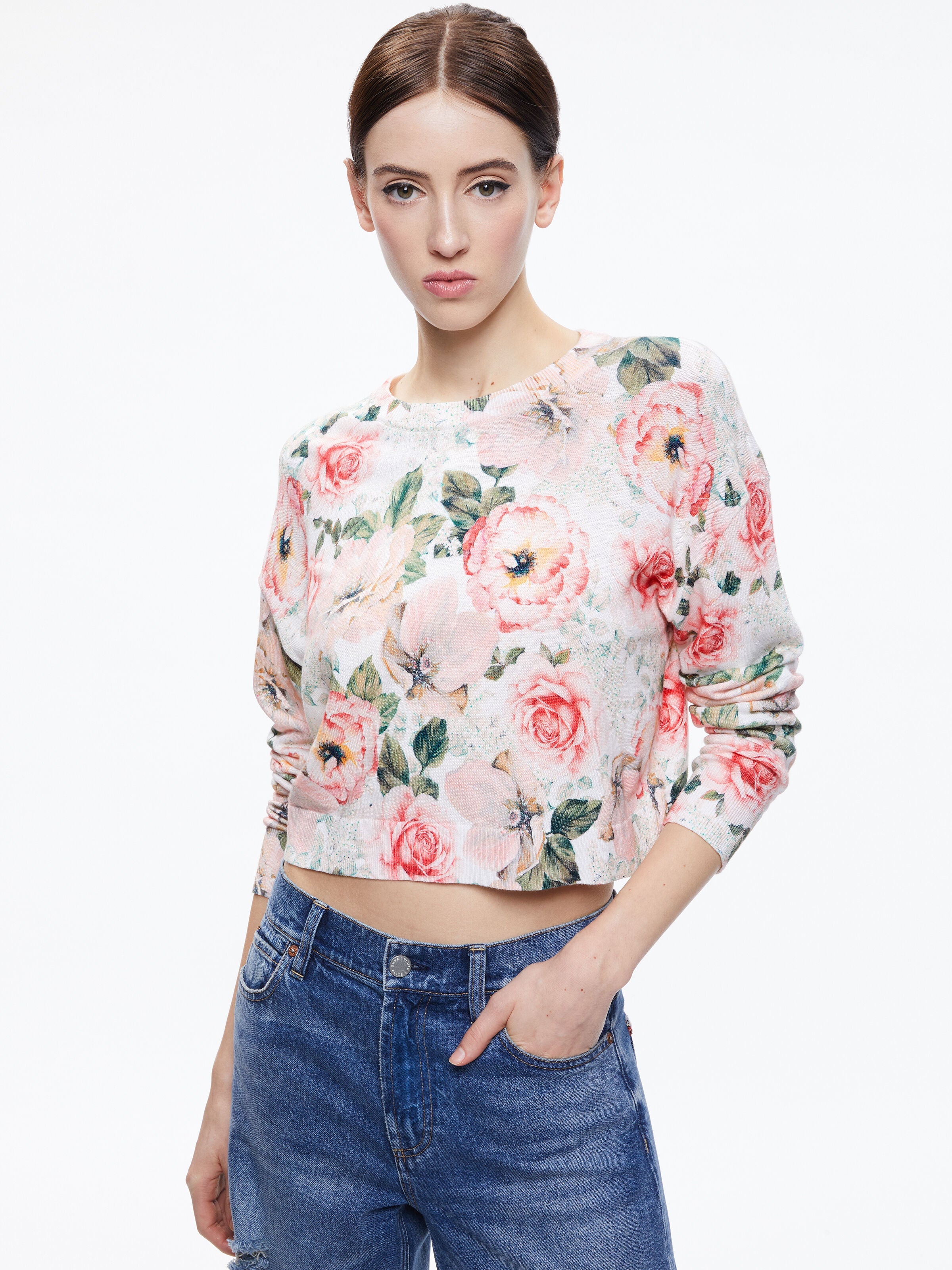 GLEESON PRINTED FLORAL PULLOVER