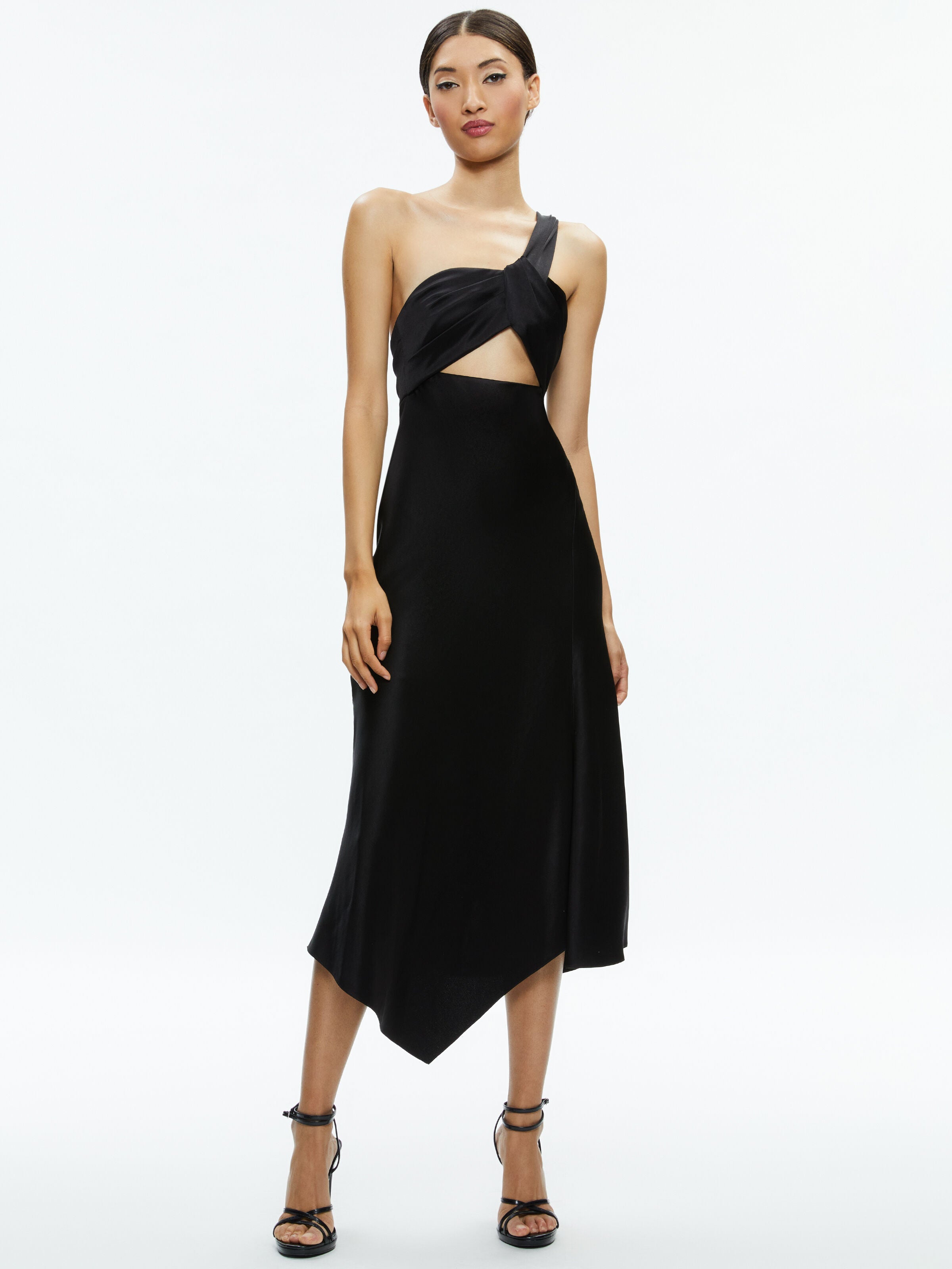 HARMONY TWIST FRONT MIDI DRESS