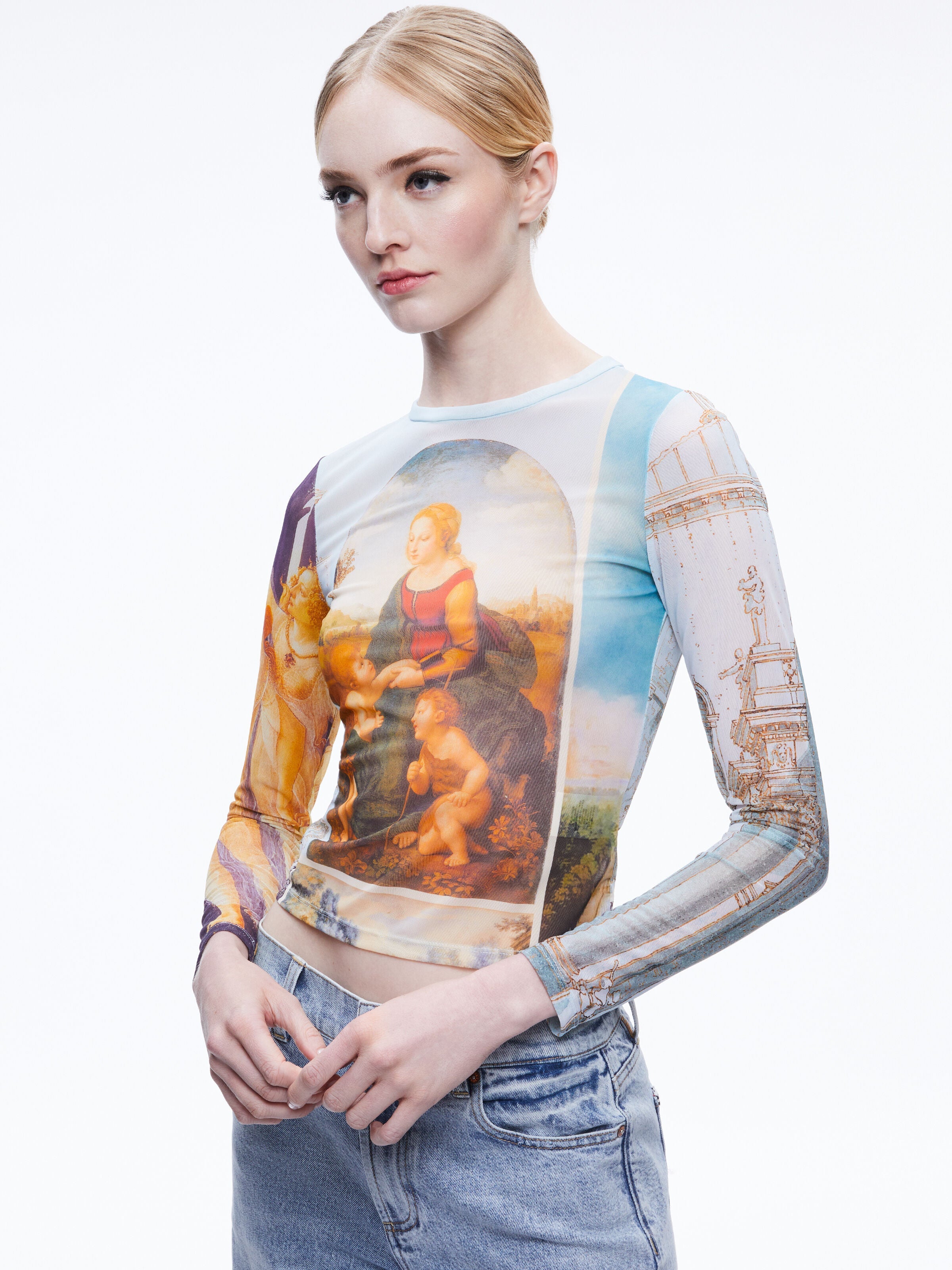 DELAINA MESH CROP TOP