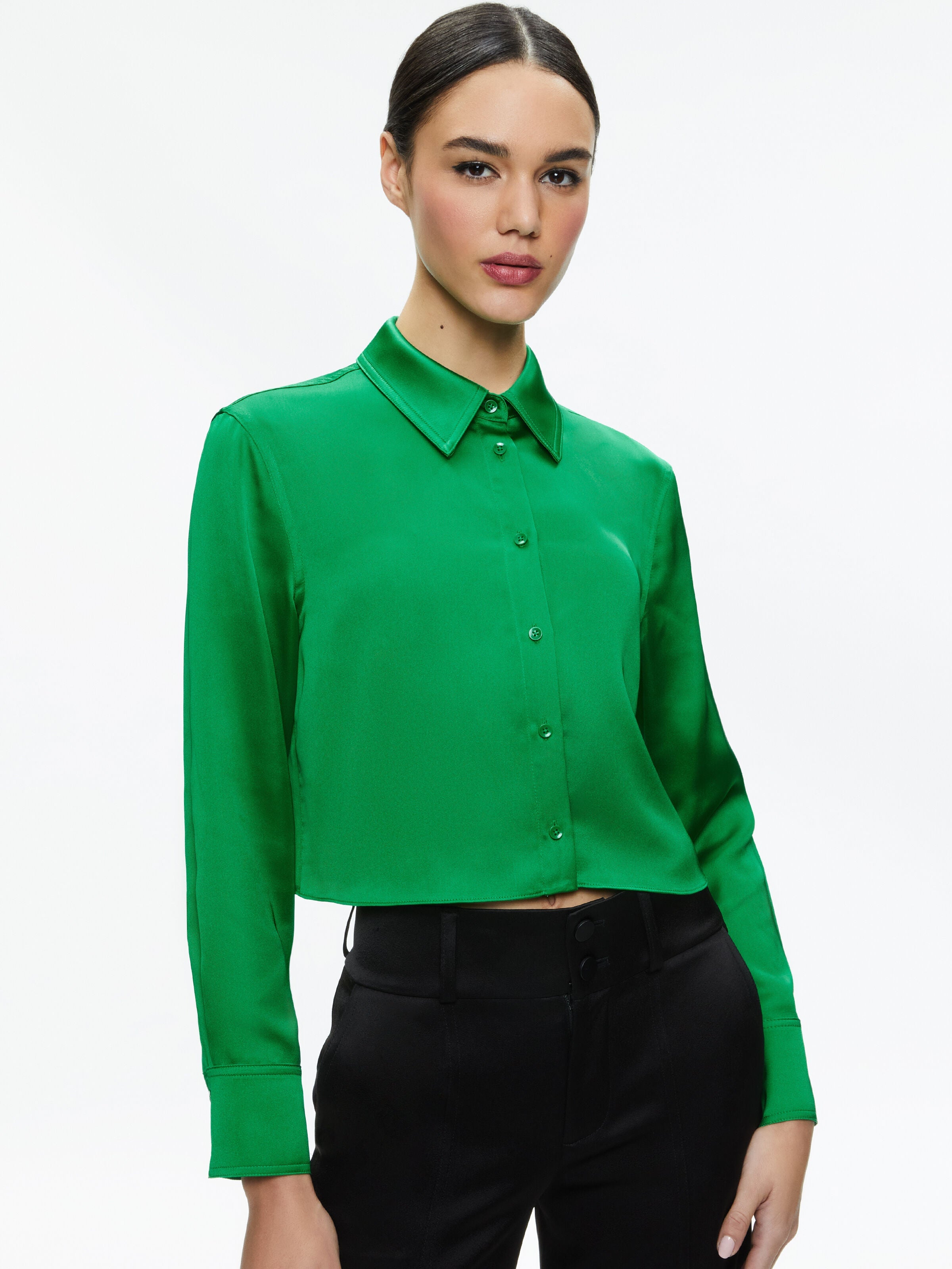 LEON CROPPED BUTTON DOWN