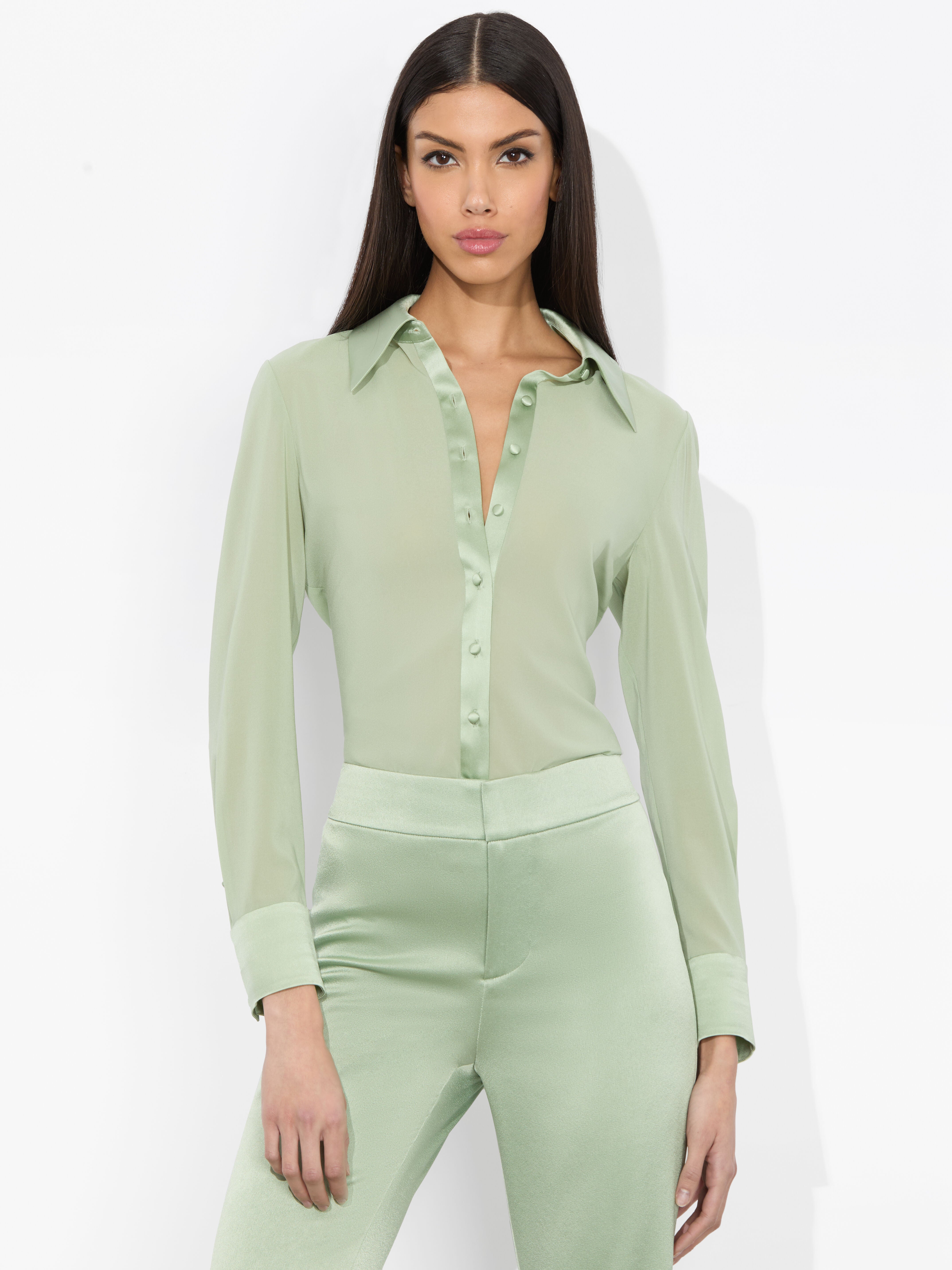 WILLA 70S COLLAR SILK BLOUSE