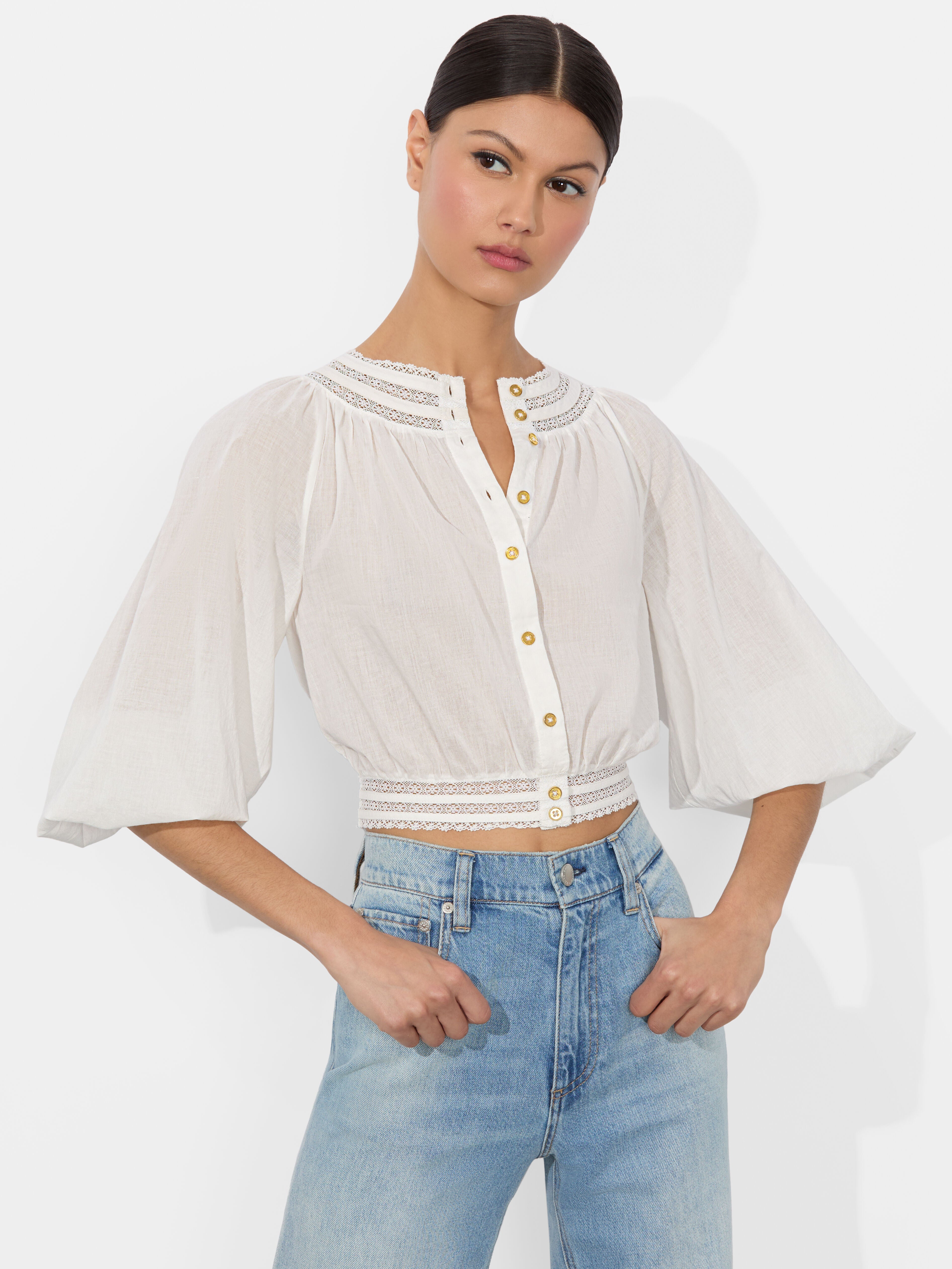 CHERELLE BUTTON DOWN BLOUSE