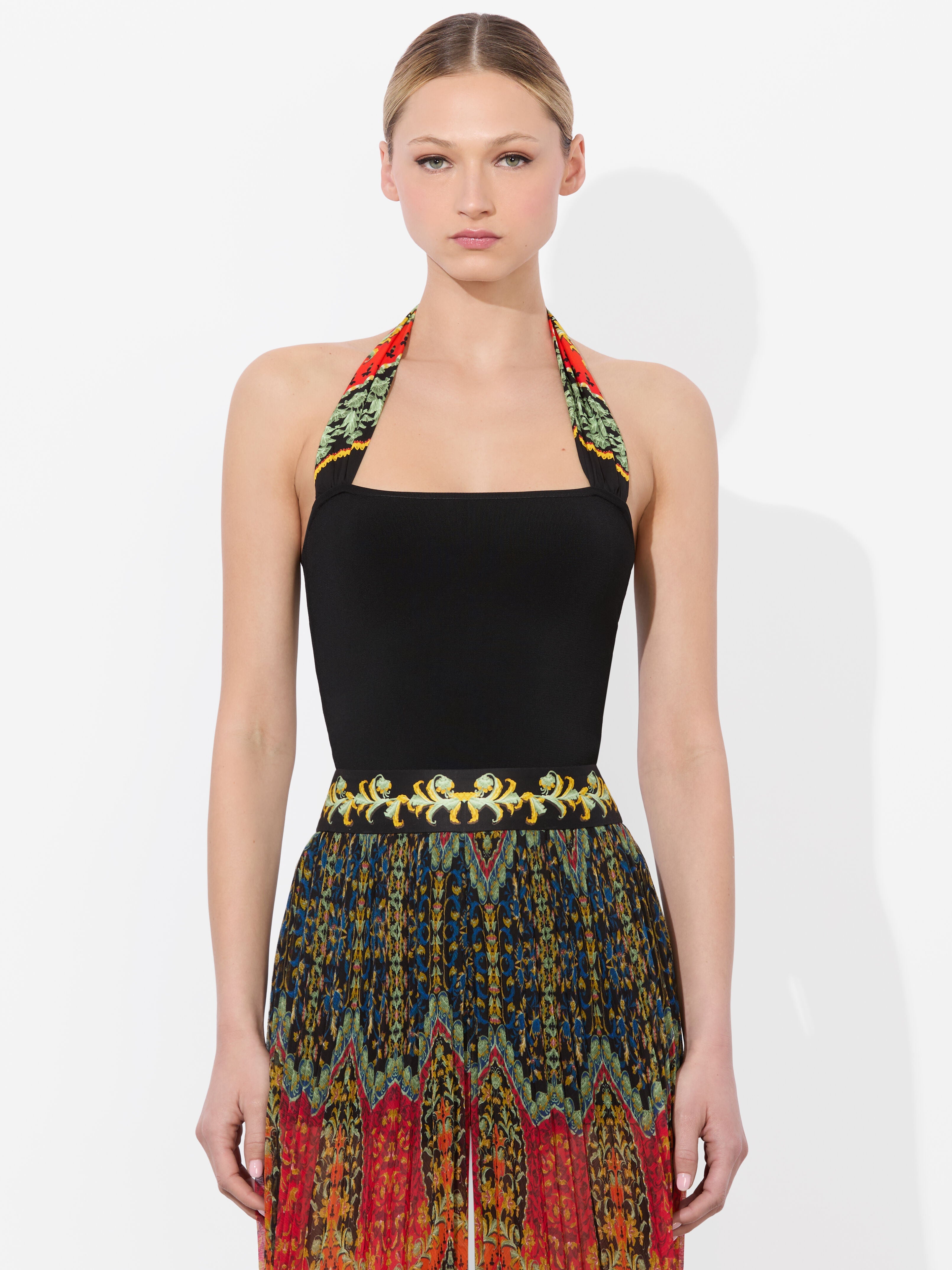 LEE WOVEN STRAP HALTER TOP