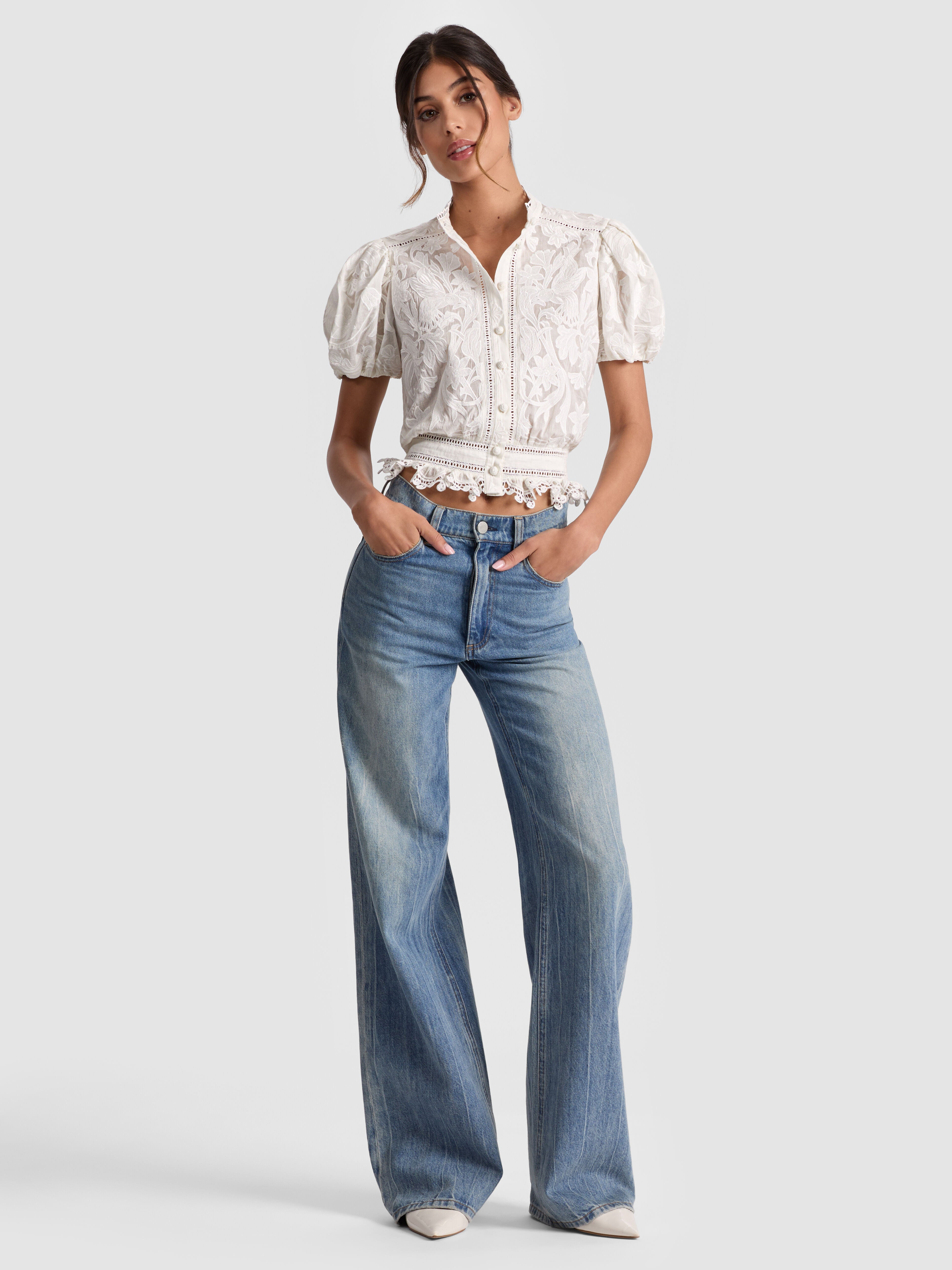 LORYN EMBROIDERED BLOUSE