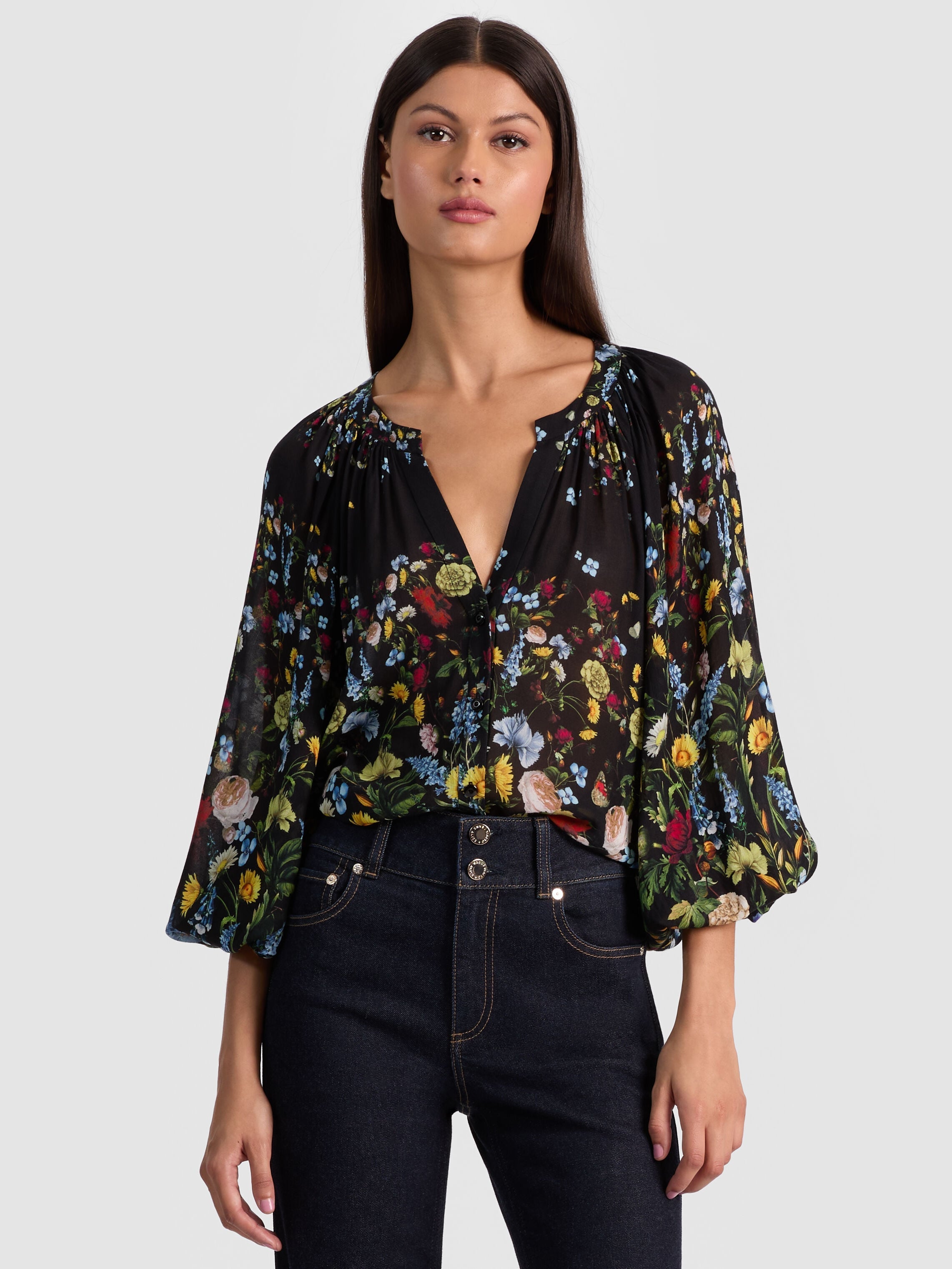THALIA BUTTON DOWN BLOUSE