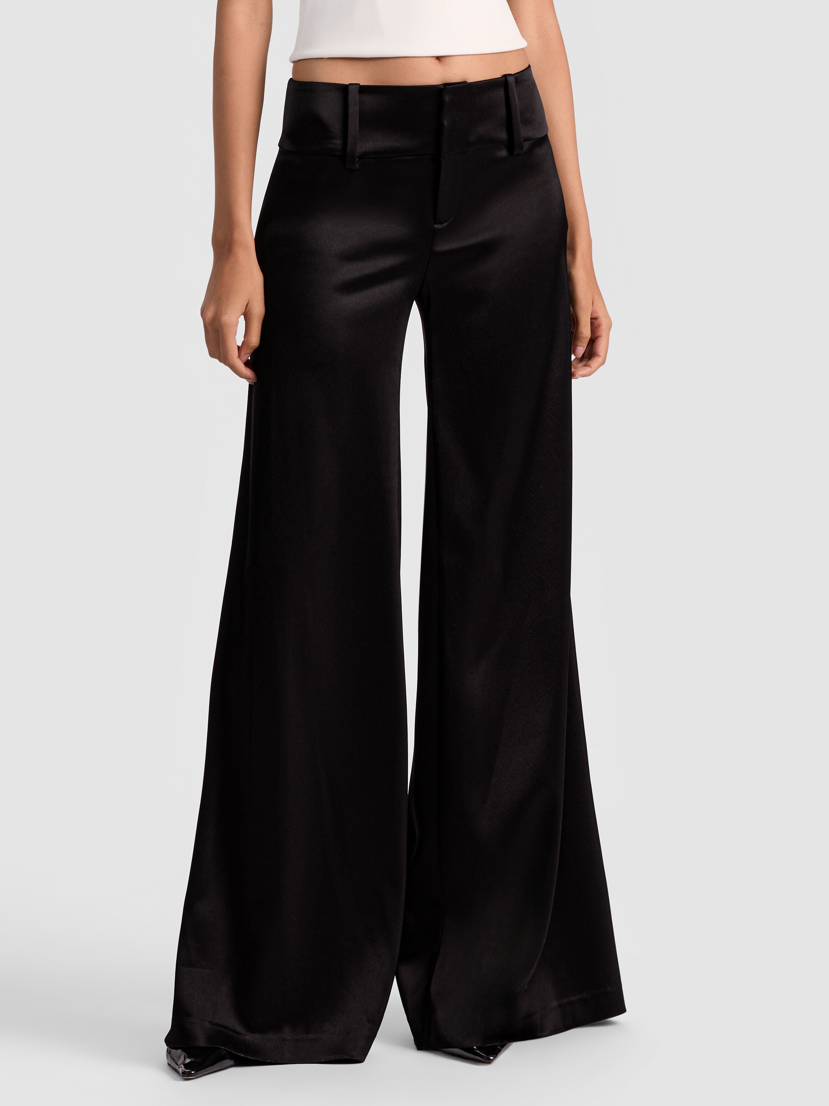 OLIVIA SATIN WIDE LEG PANT