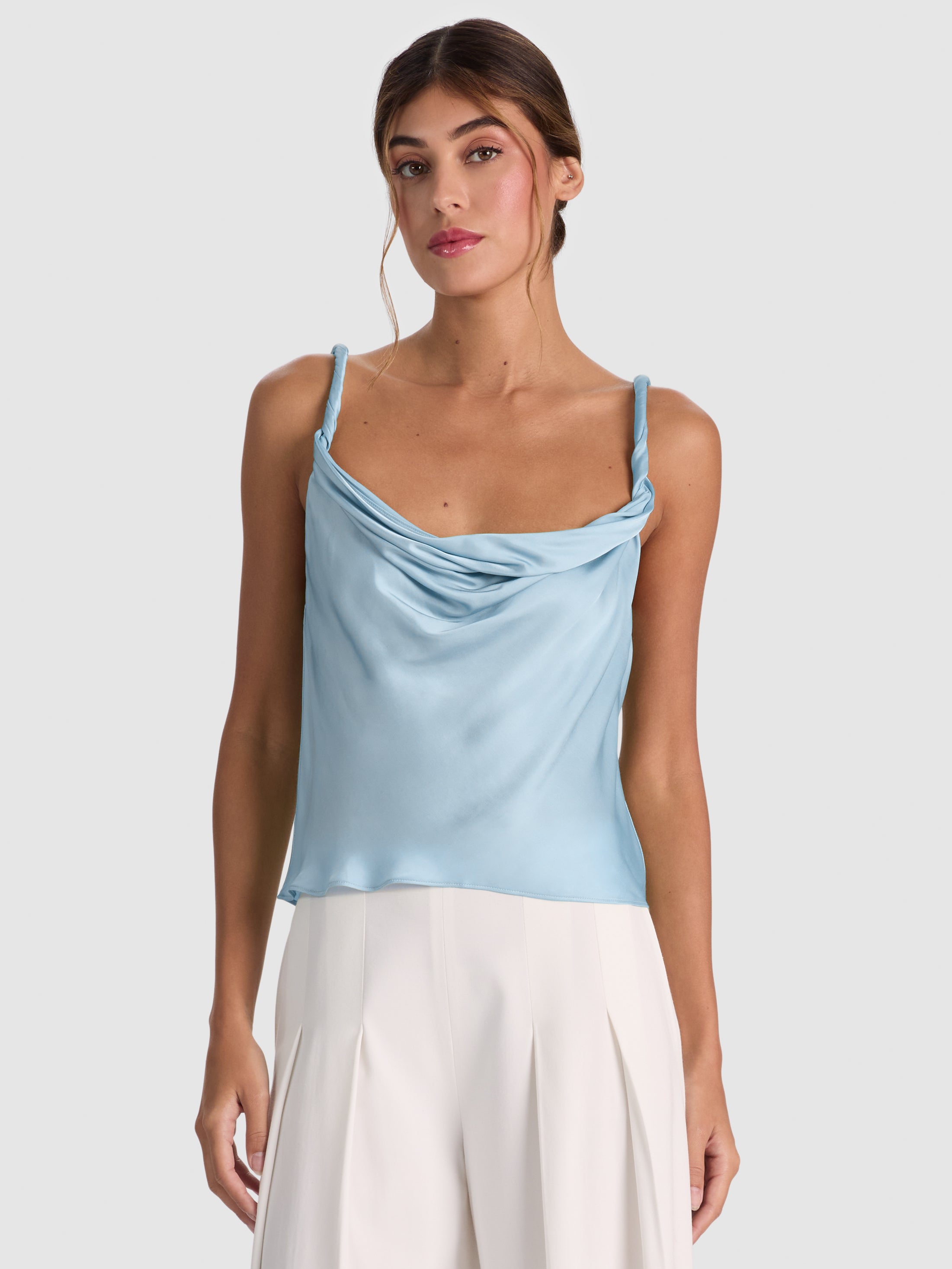 MONIQUE TWIST STRAP COWL NK TANK