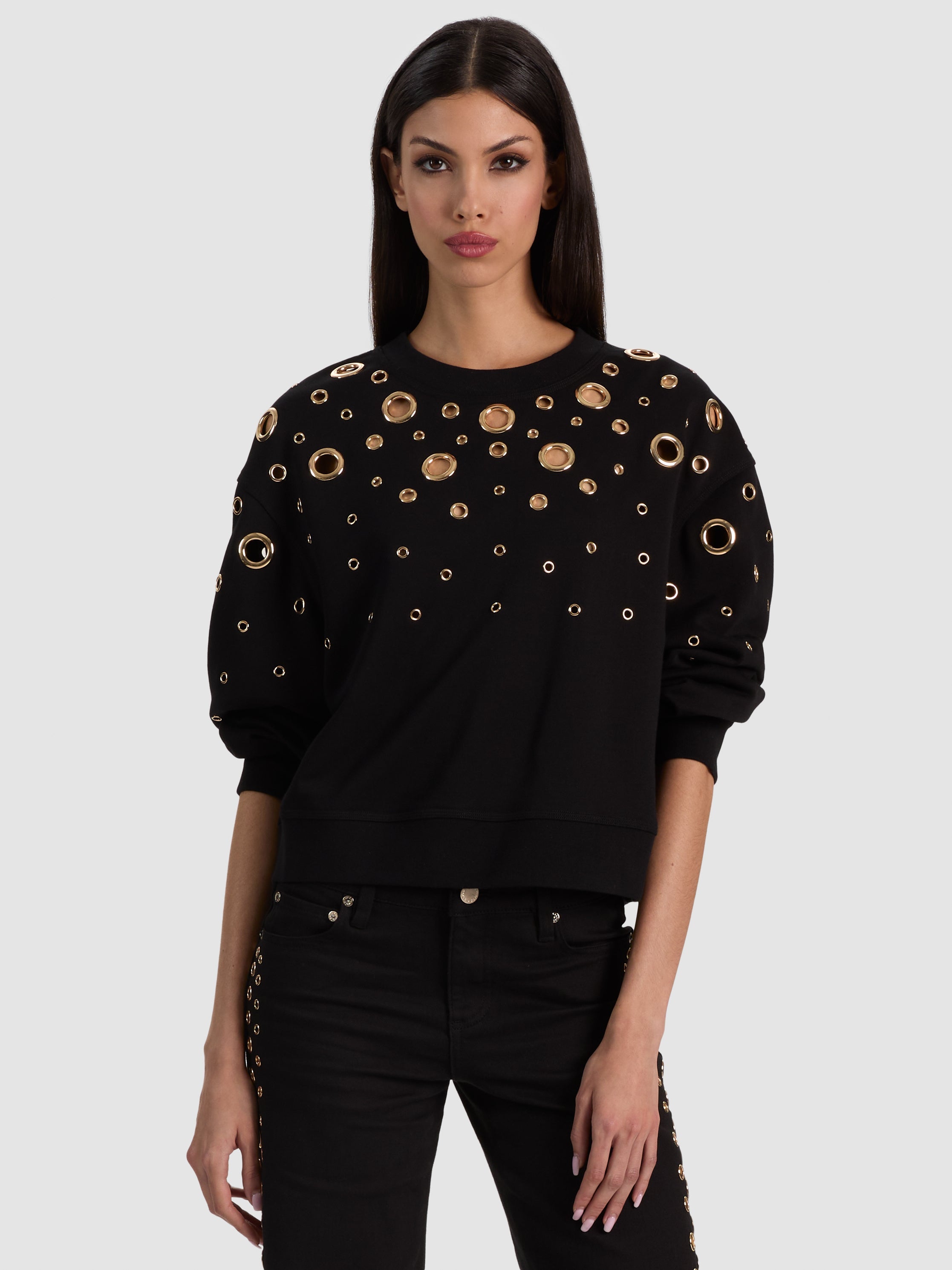 RUSSELL GROMMET RELAXED CREWNECK SWEATSHIRT