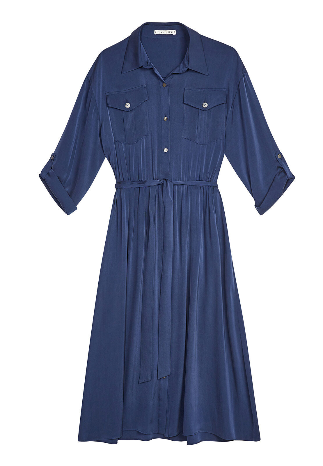 CLAUDIA OPEN NECK SHIRT DRESS