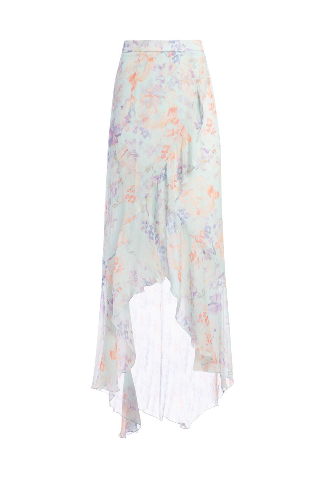 CAILY RUFFLED MOCK WRAP SKIRT