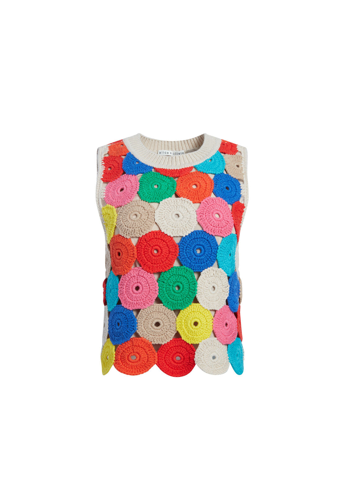 REVA MEDALLION CROCHET SHELL