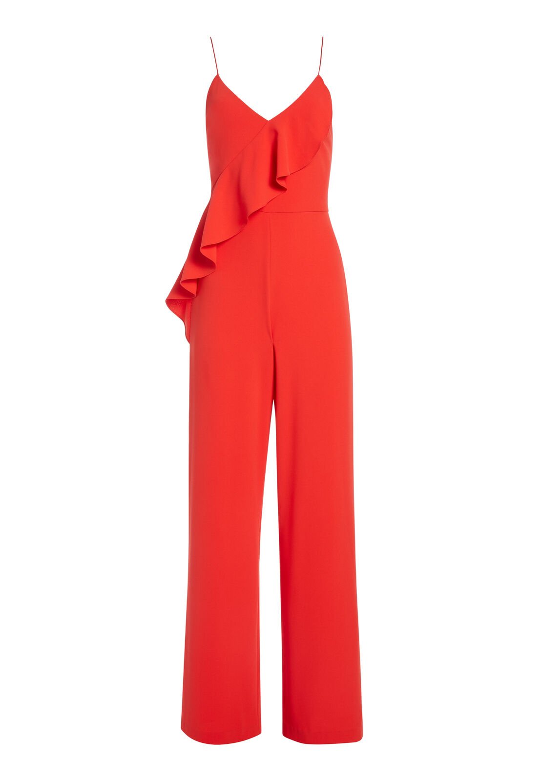 KEEVA CROSS RUFFLE JUMPSUIT