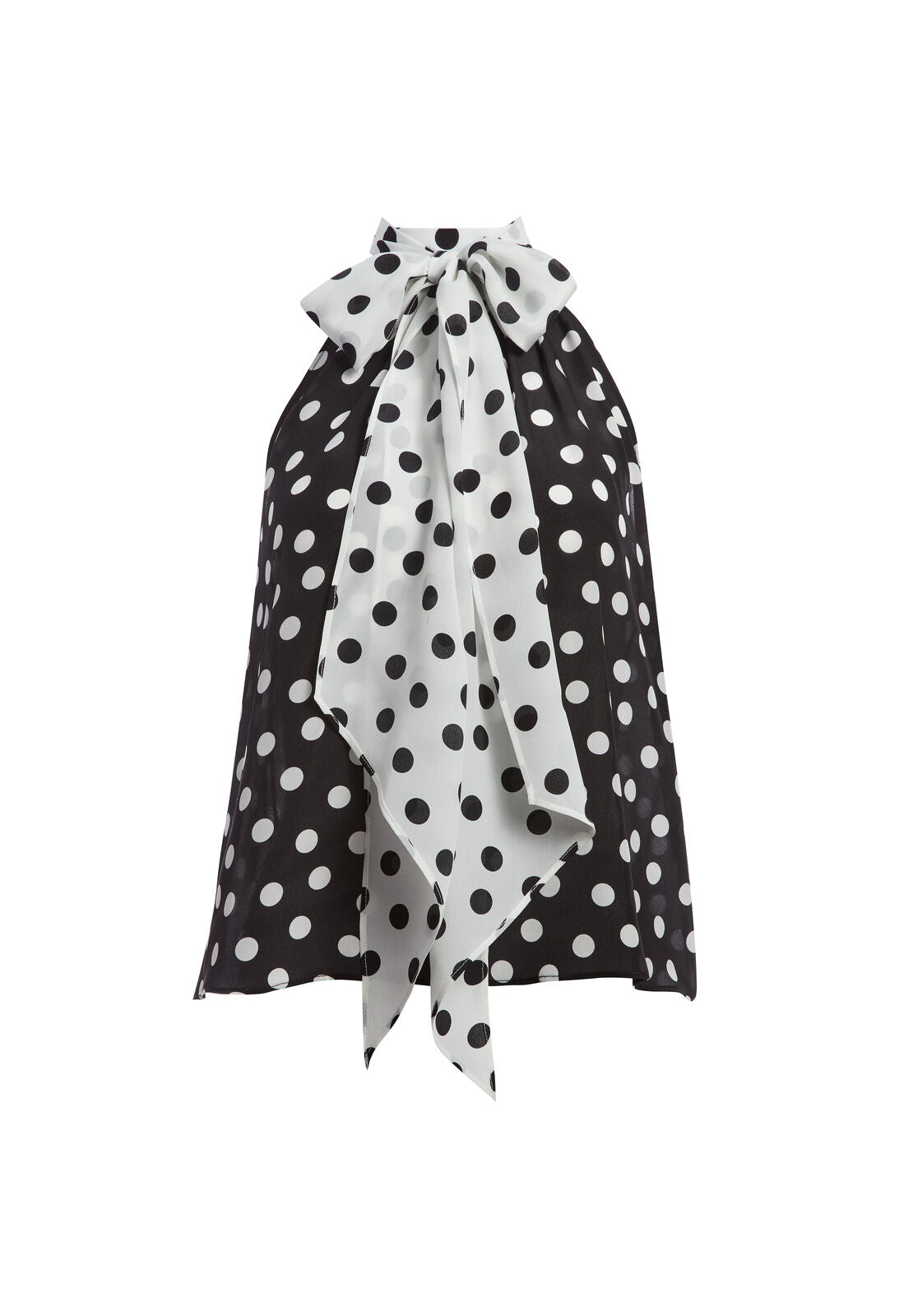 LIANA POLKA DOT NECK TOP