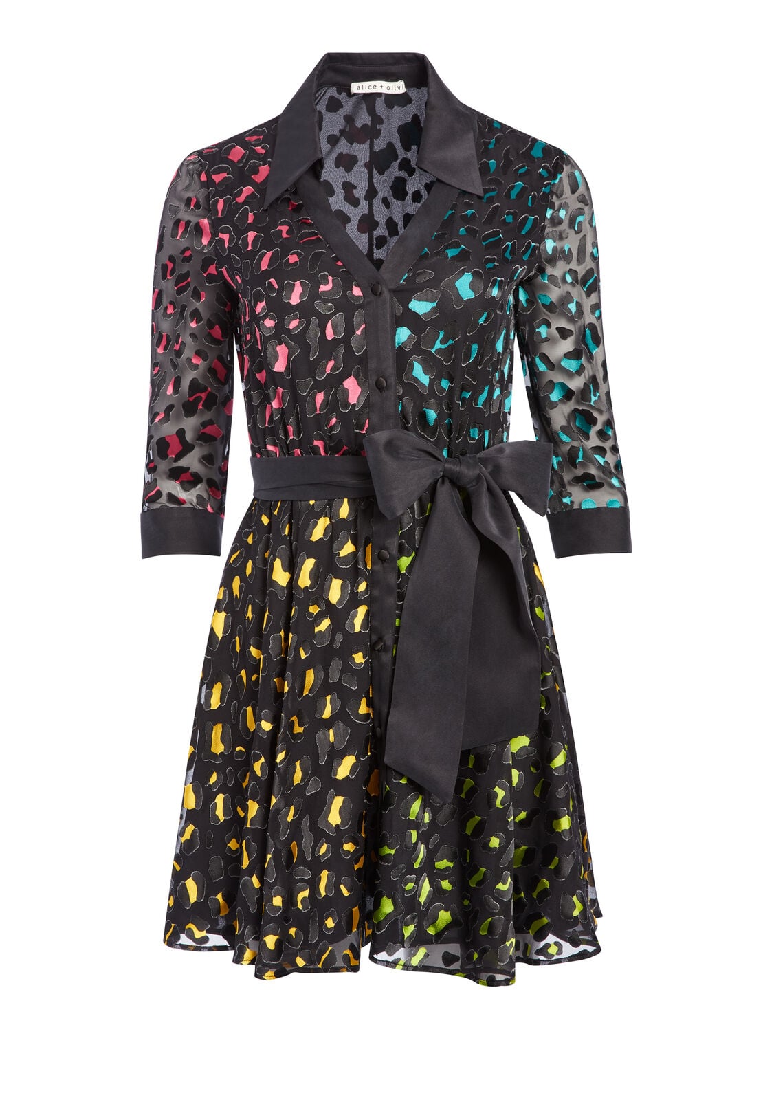 RAJA RAINBOW LEOPARD MINI DRESS