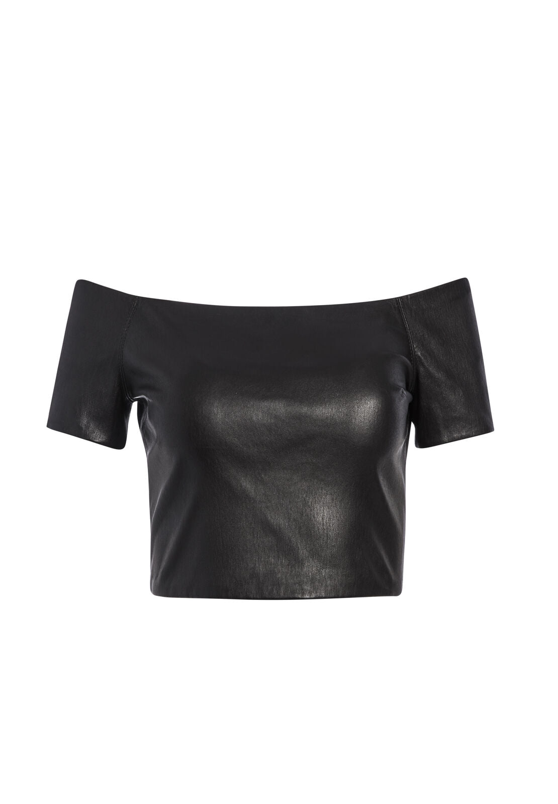 GRACELYN LEATHER CROP TOP