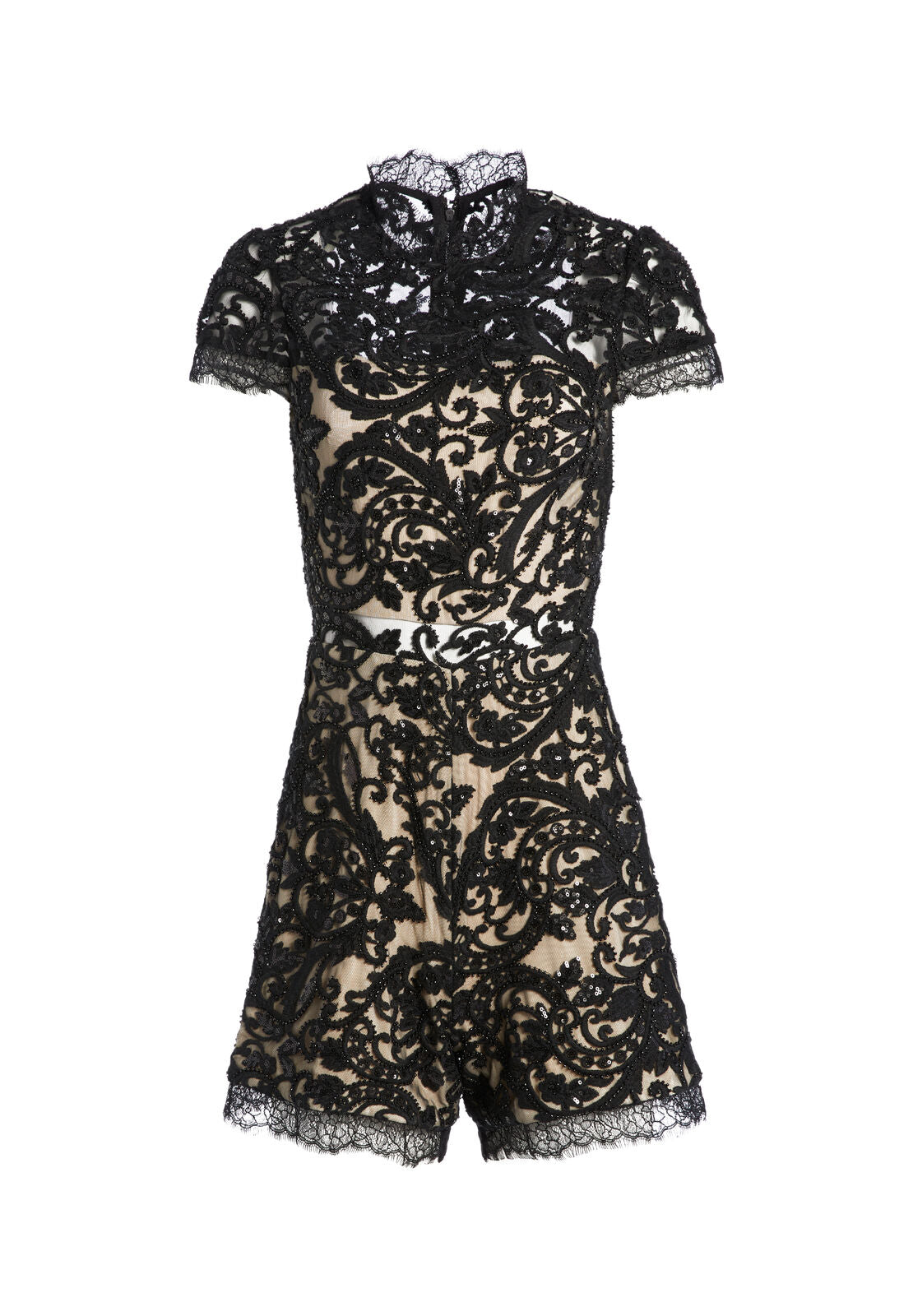 ALAINA BEADED LACE ROMPER