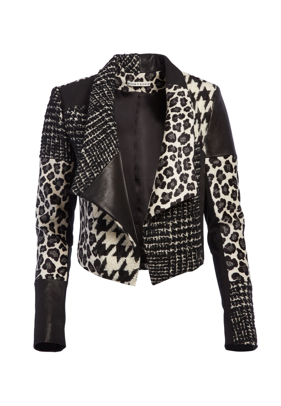 HARVEY ANIMAL PRINT LEATHER JACKET