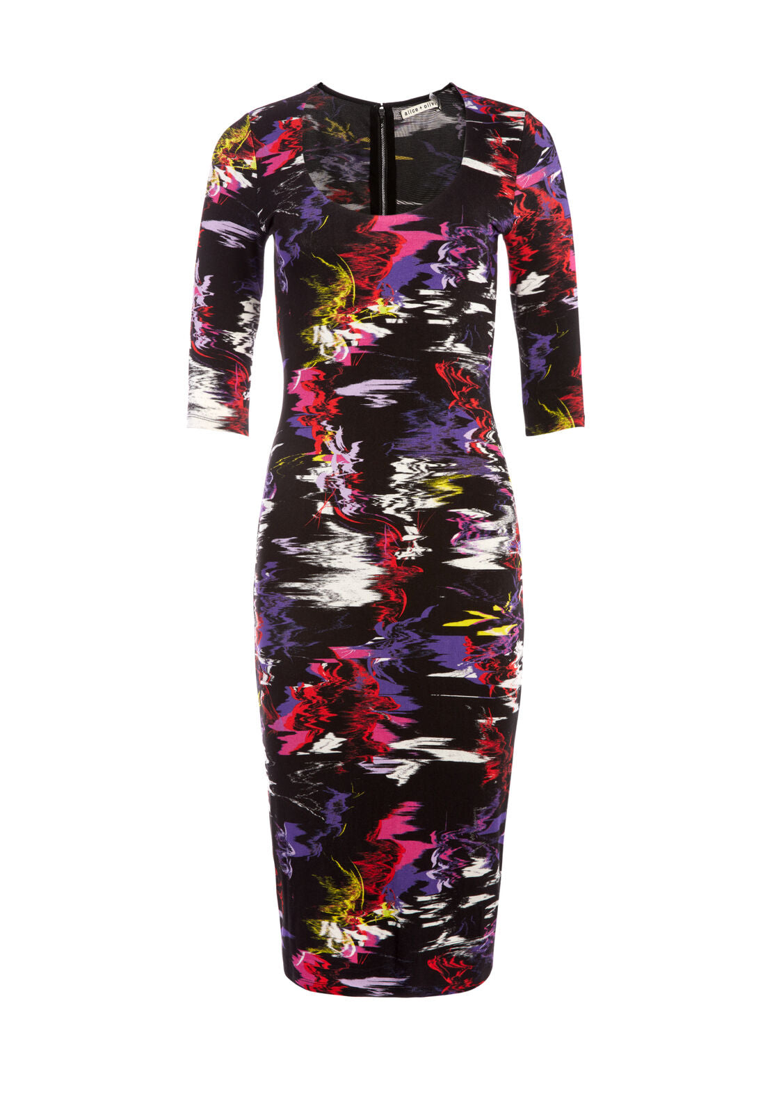 DELORA SCOOP NECK MIDI DRESS