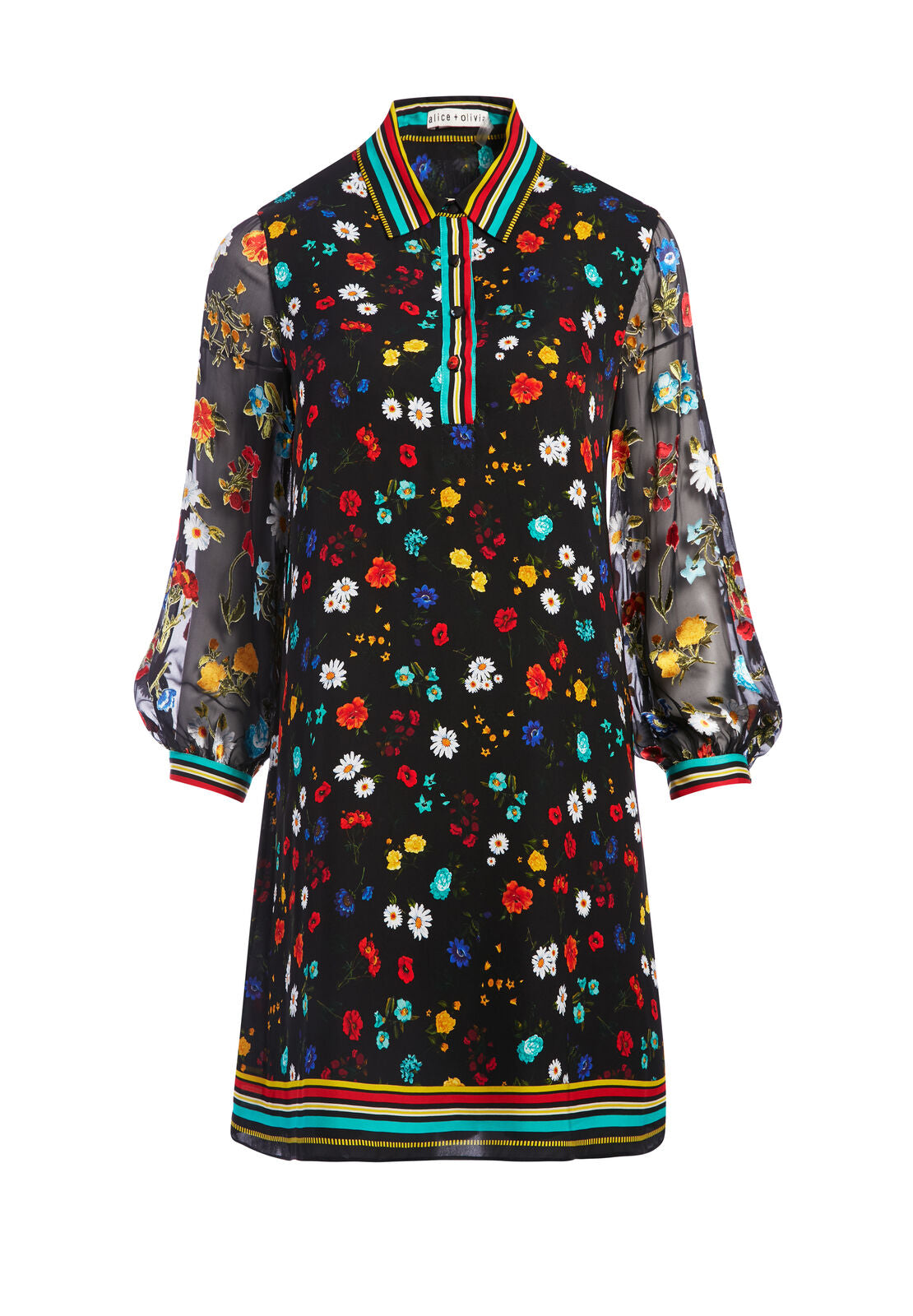 LALITA FLORAL COLLARED MINI DRESS