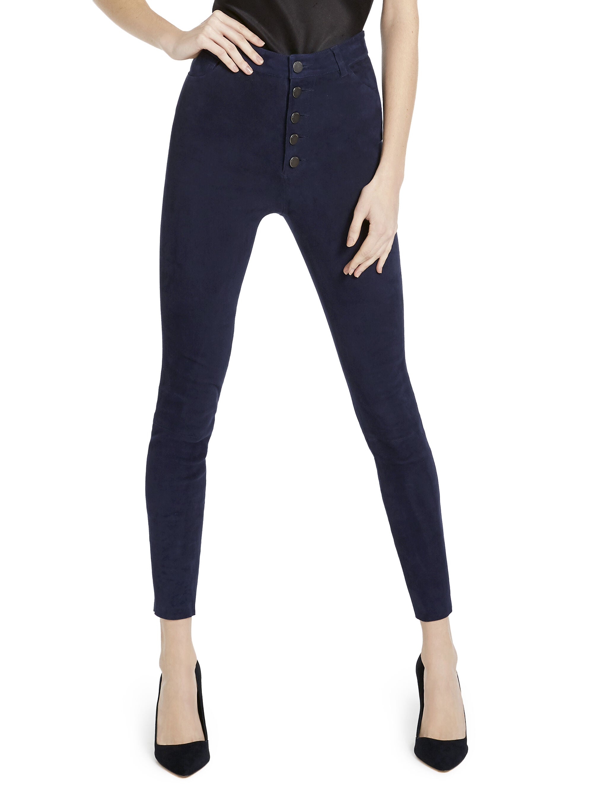 MIKAH SUEDE HIGH RISE PANT