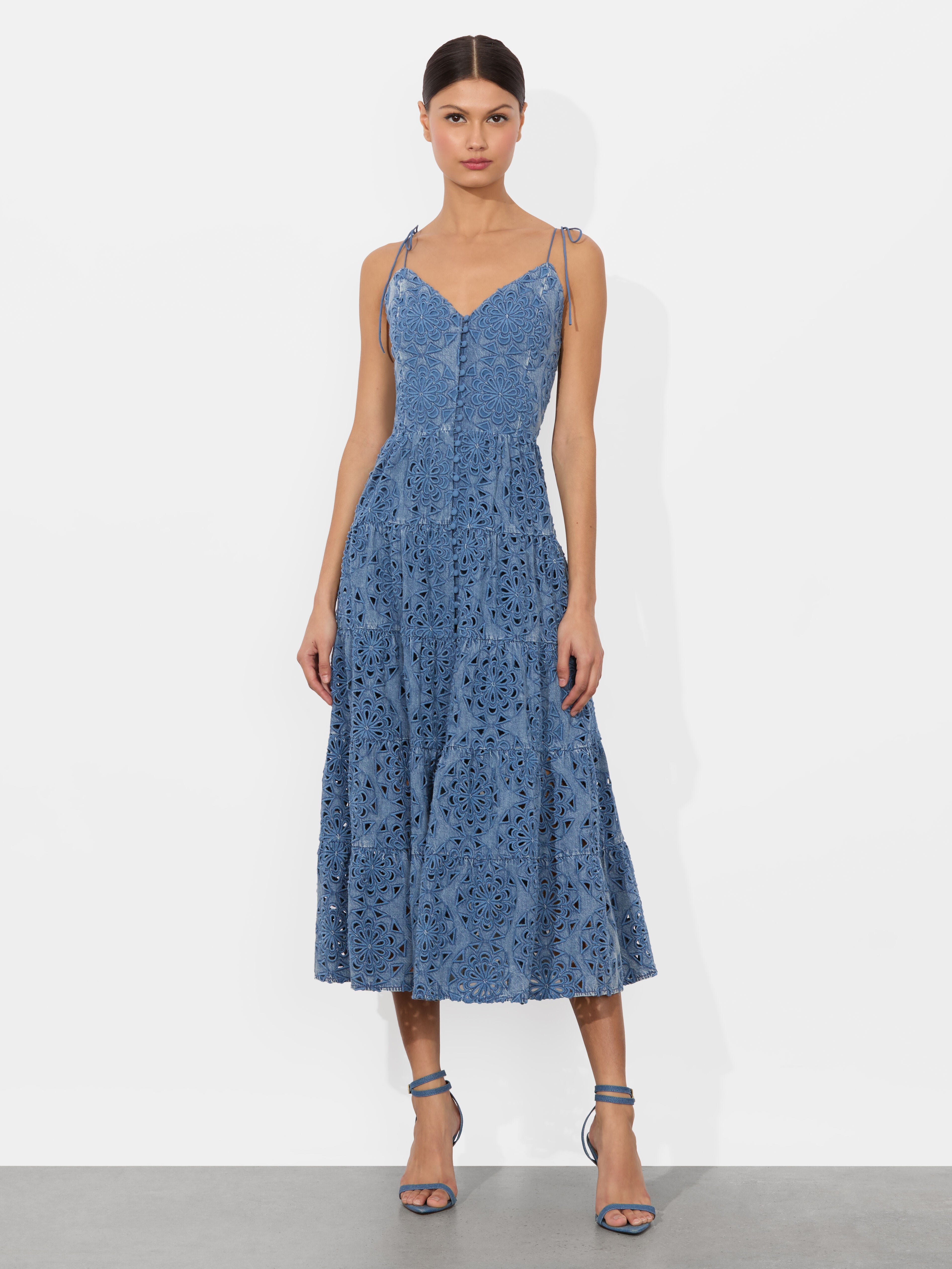 SHANTI TIERED MIDI DRESS