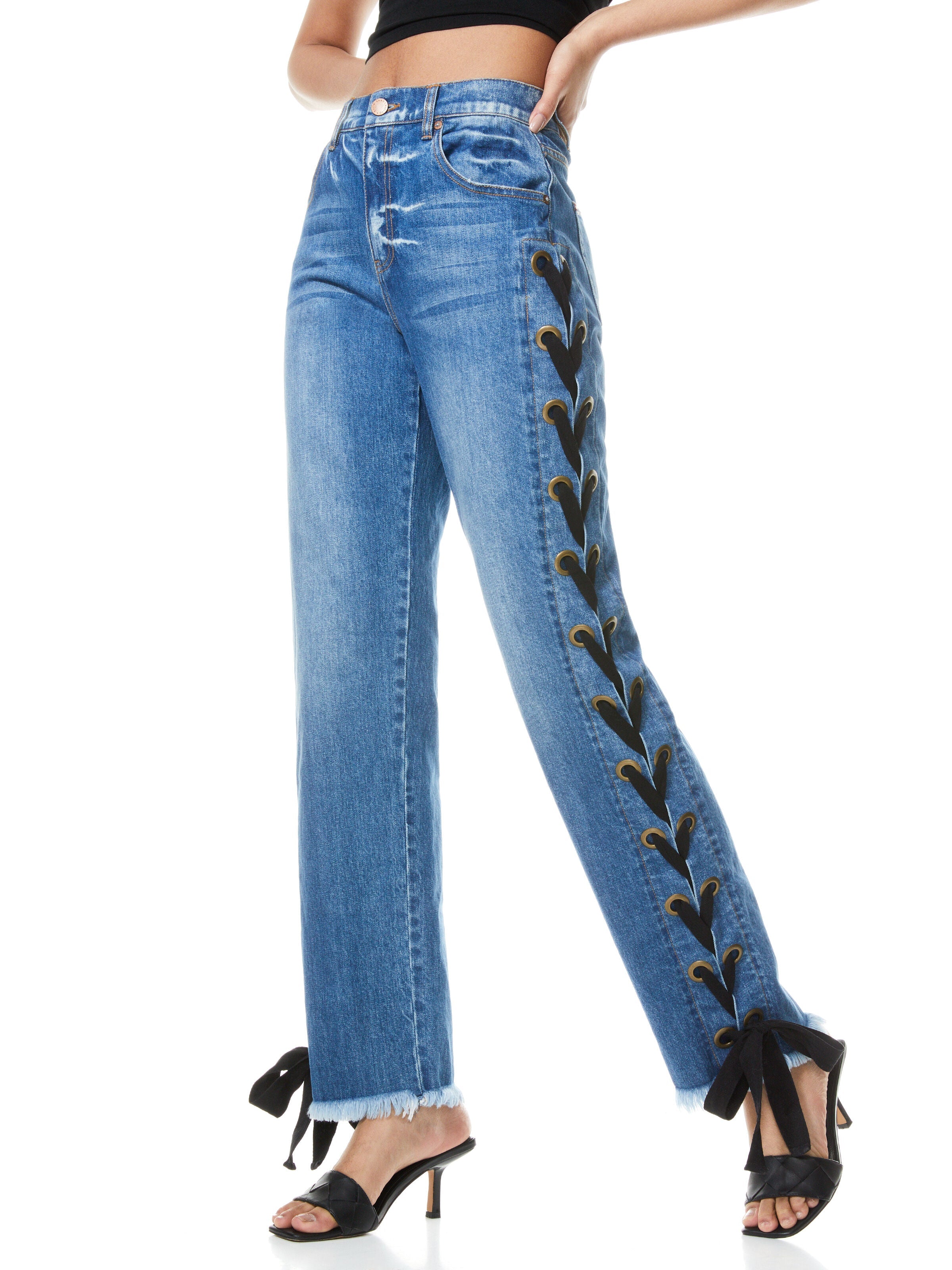 SHAYNE LACE UP RIBBON JEAN