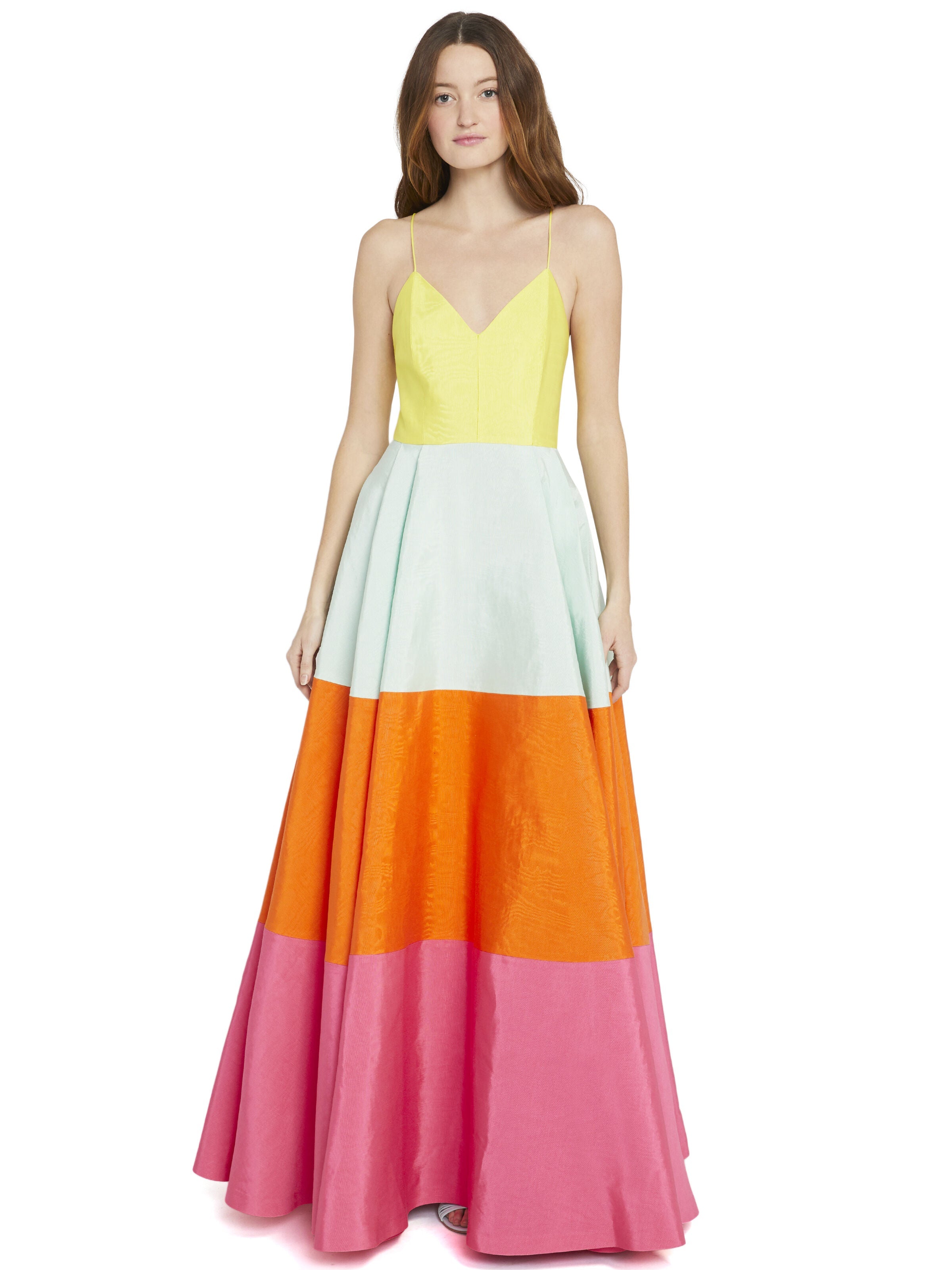 LAVELLE COLOR BLOCK MAXI GOWN