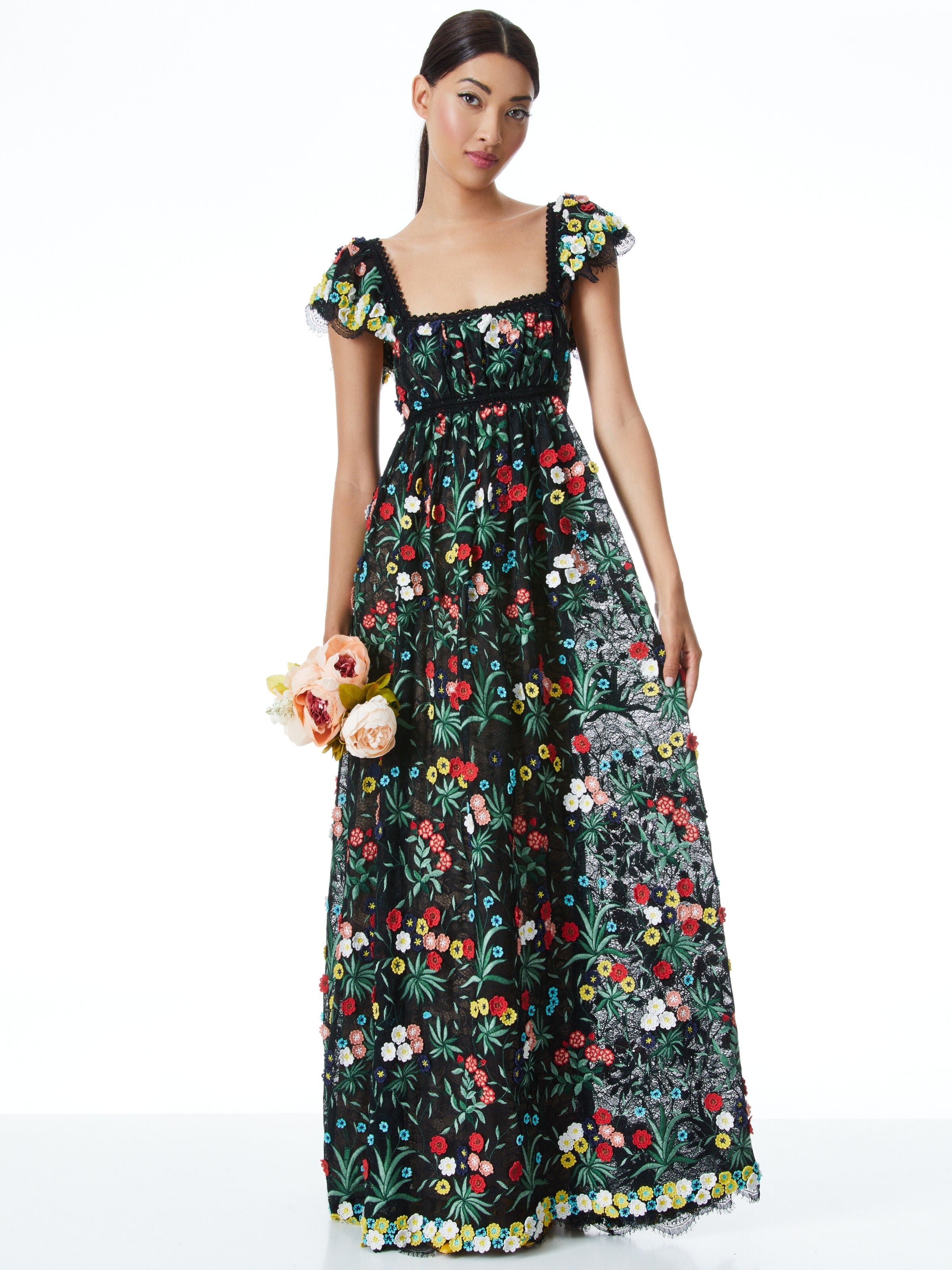 MCKENNA EMBELLISHED EMPIRE WAIST GOWN