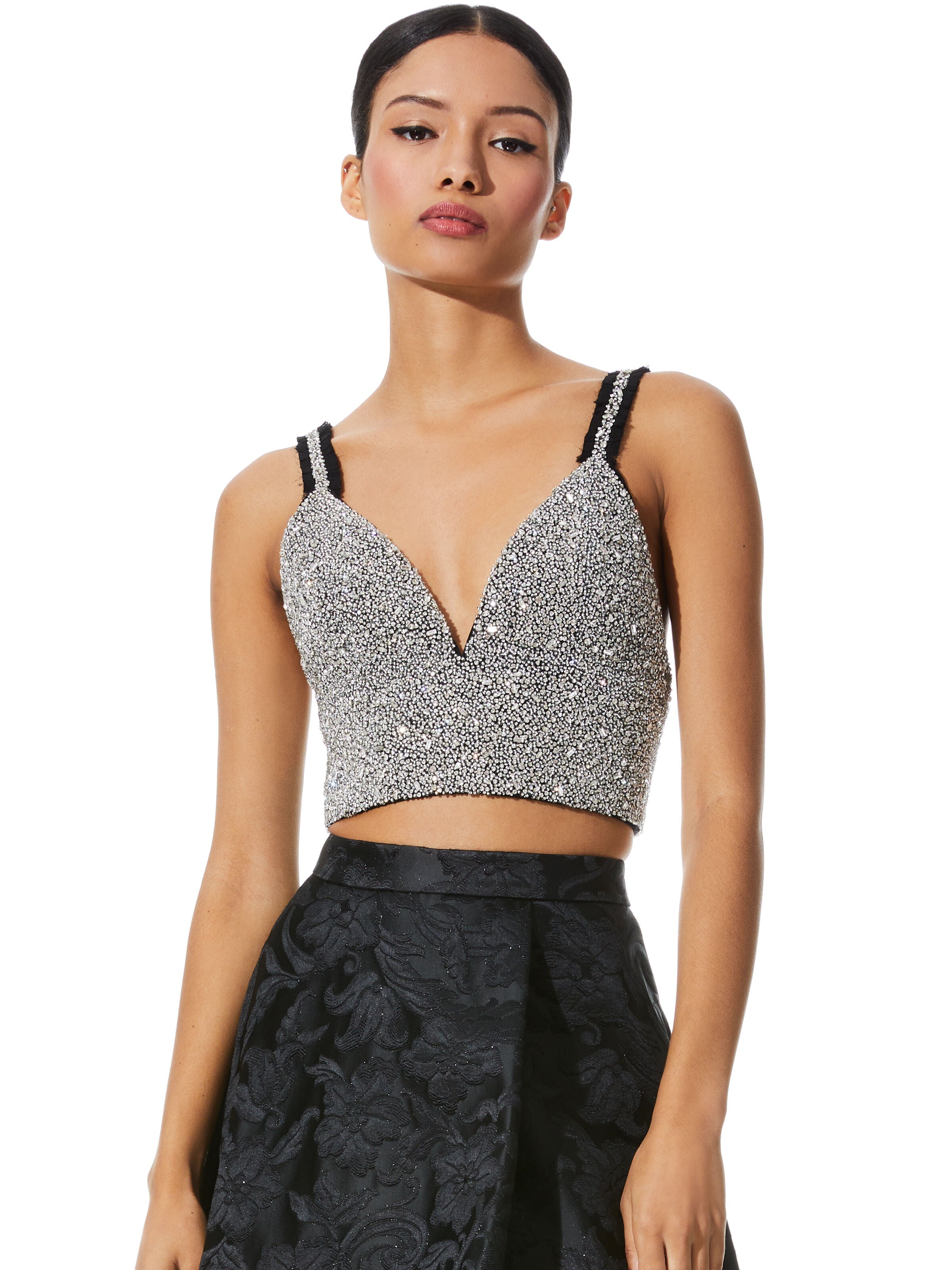 CARLI EMBELLISHED BRA TOP