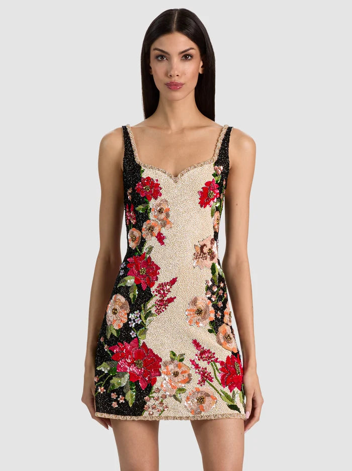 EVE EMBELL SWEETHEART MINI DRESS
