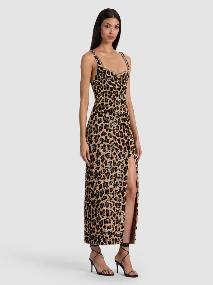 EVE EMBELL SWEETHEART MIDI GOWN