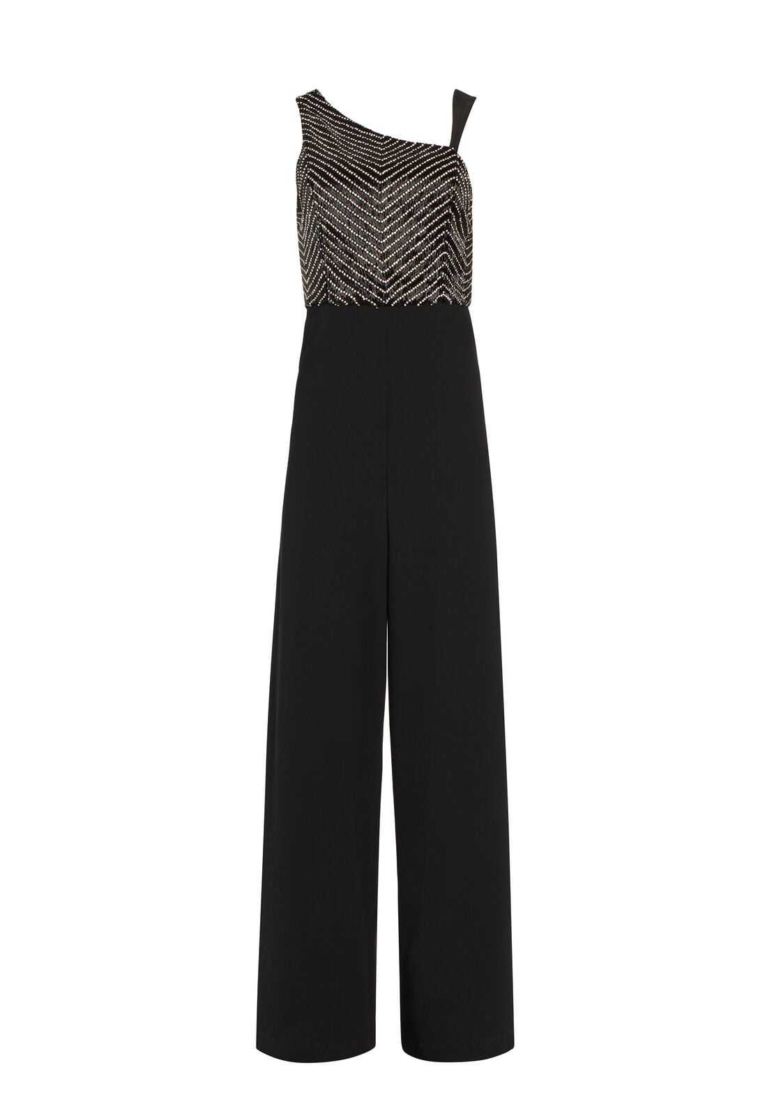 LINA CRYSTAL JUMPSUIT WITH LEATHER