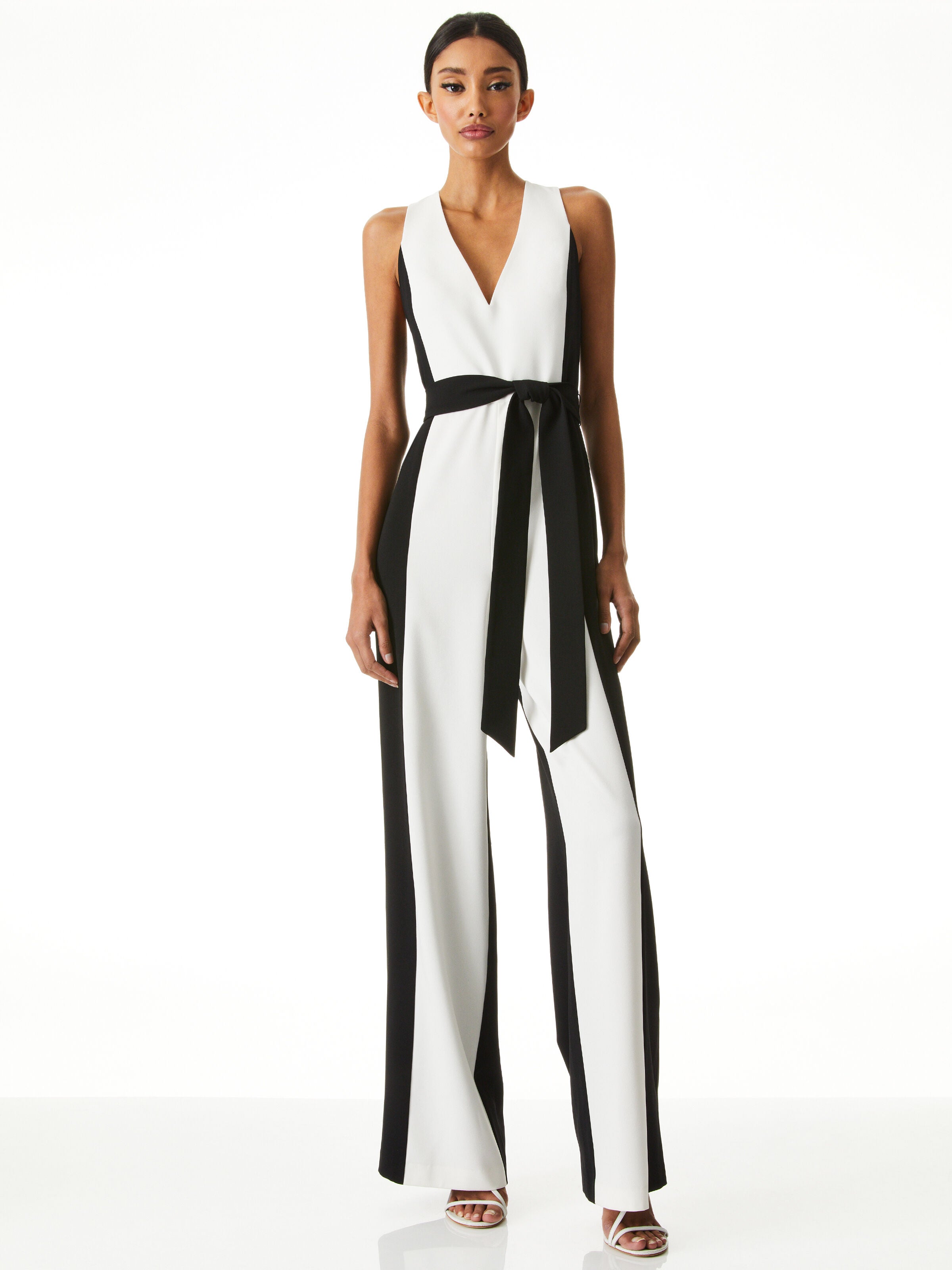 TESSA V-NECK WIDE LEG JUMPSUIT